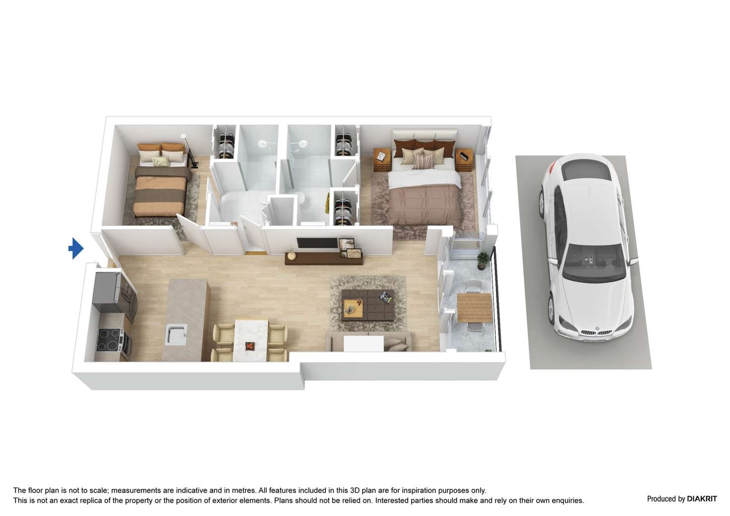 Floorplan of Homely apartment listing, 3805/45 Clarke Street, Southbank VIC 3006
