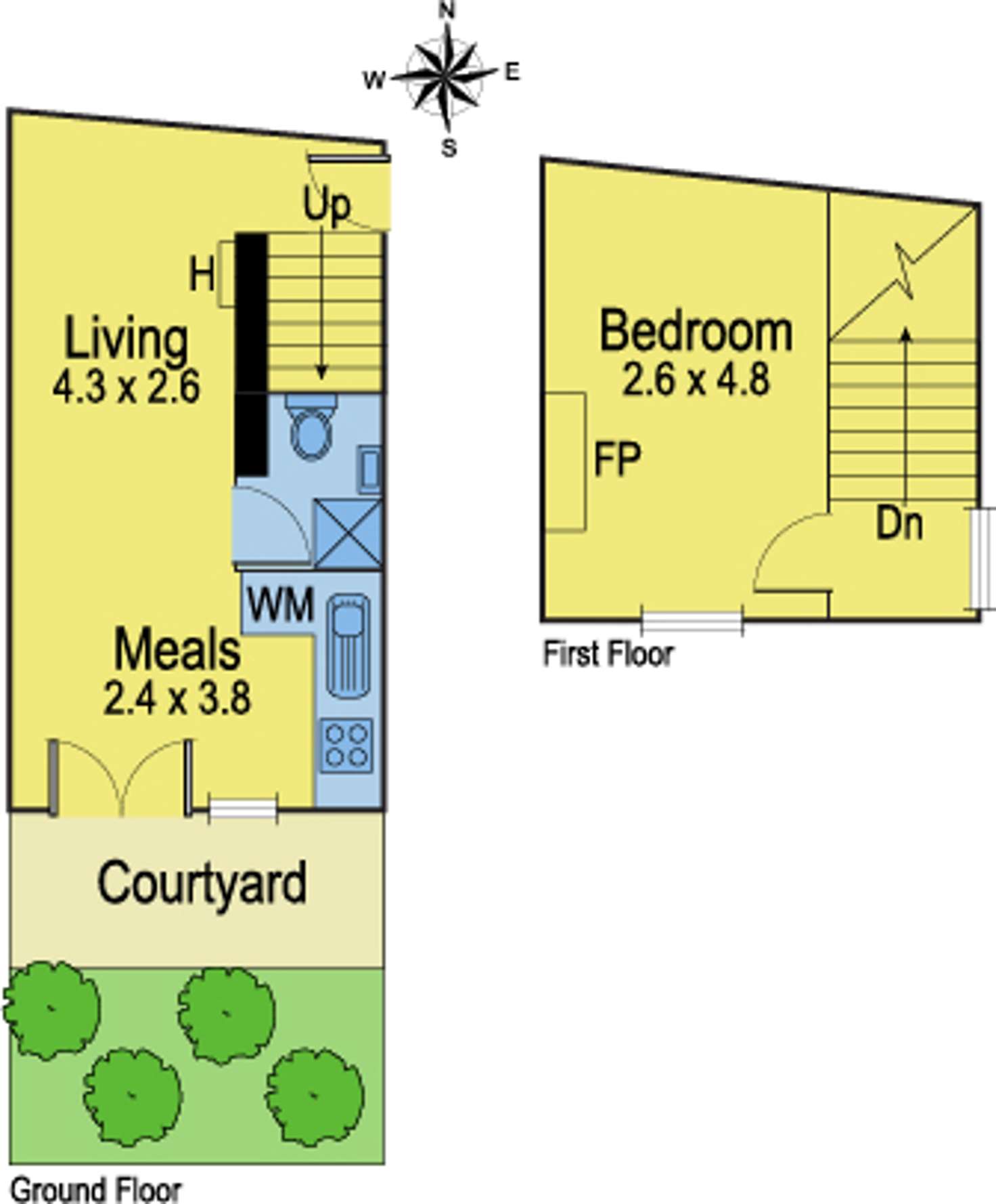 Floorplan of Homely apartment listing, 39A Manningham Street, Parkville VIC 3052