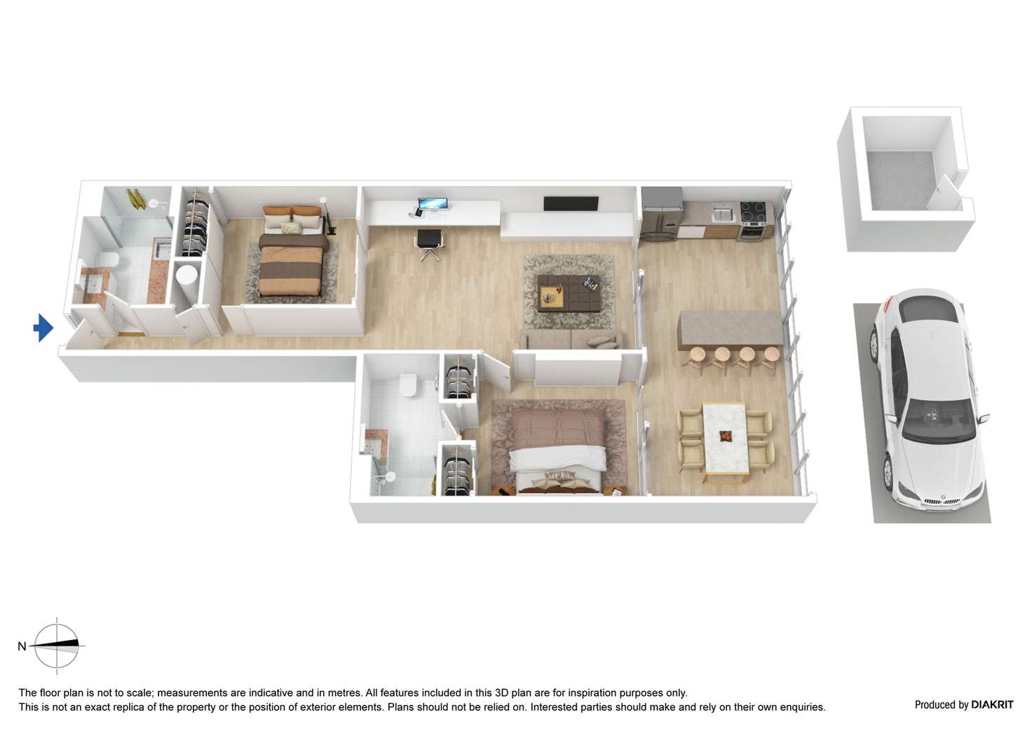 Floorplan of Homely apartment listing, 1125/555 Flinders Street, Melbourne VIC 3000