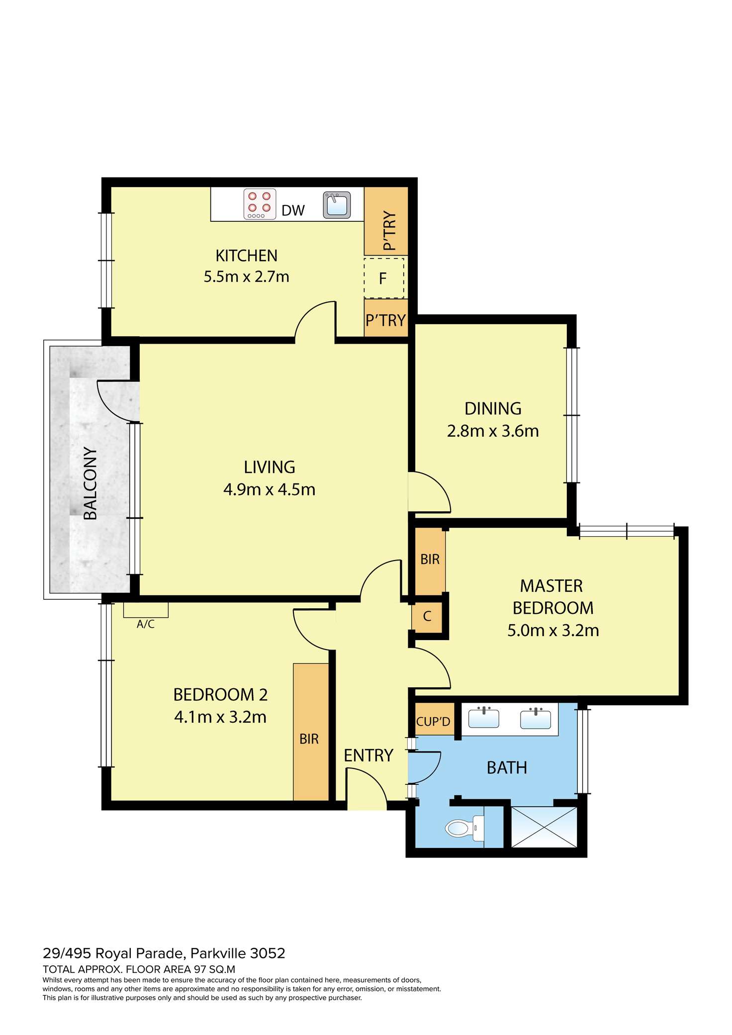 Floorplan of Homely apartment listing, 29/495 Royal Parade, Parkville VIC 3052