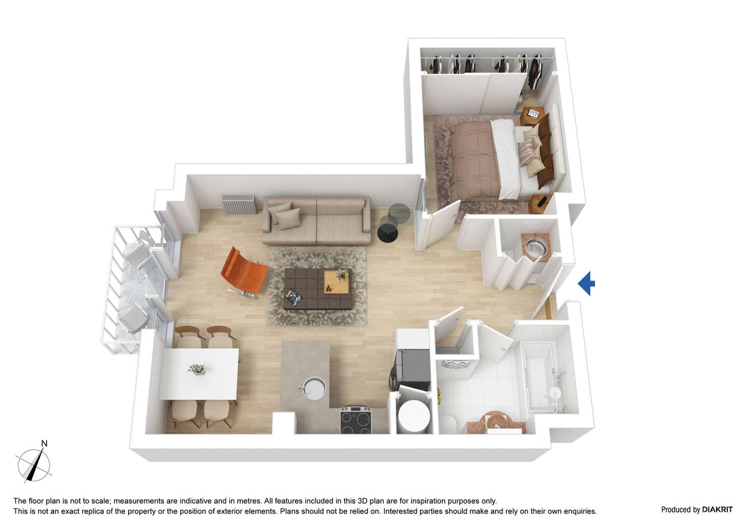 Floorplan of Homely apartment listing, 805/639 Little Bourke Street, Melbourne VIC 3000