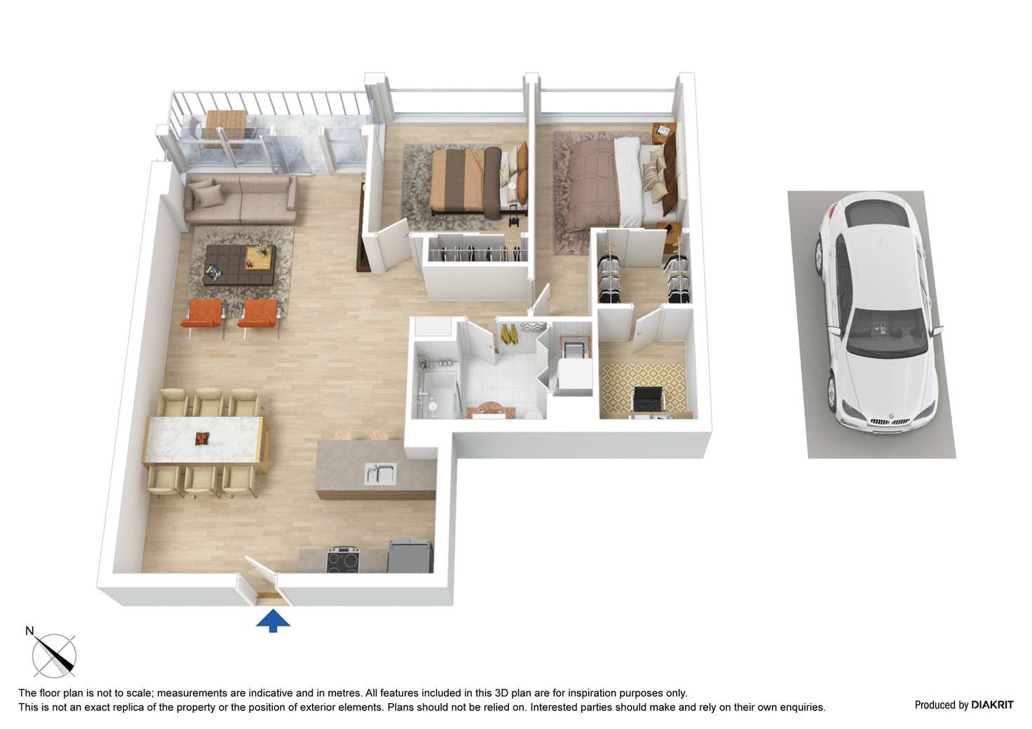 Floorplan of Homely apartment listing, 129/173 City Road, Southbank VIC 3006