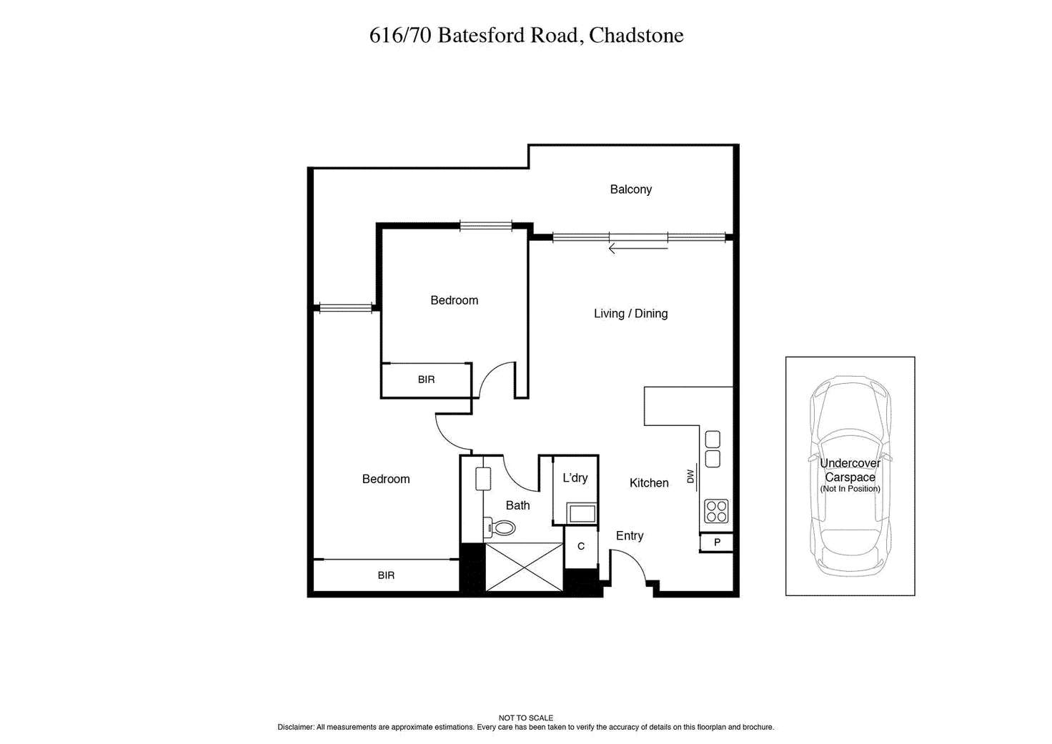 Floorplan of Homely apartment listing, 616/70 Batesford Road, Chadstone VIC 3148
