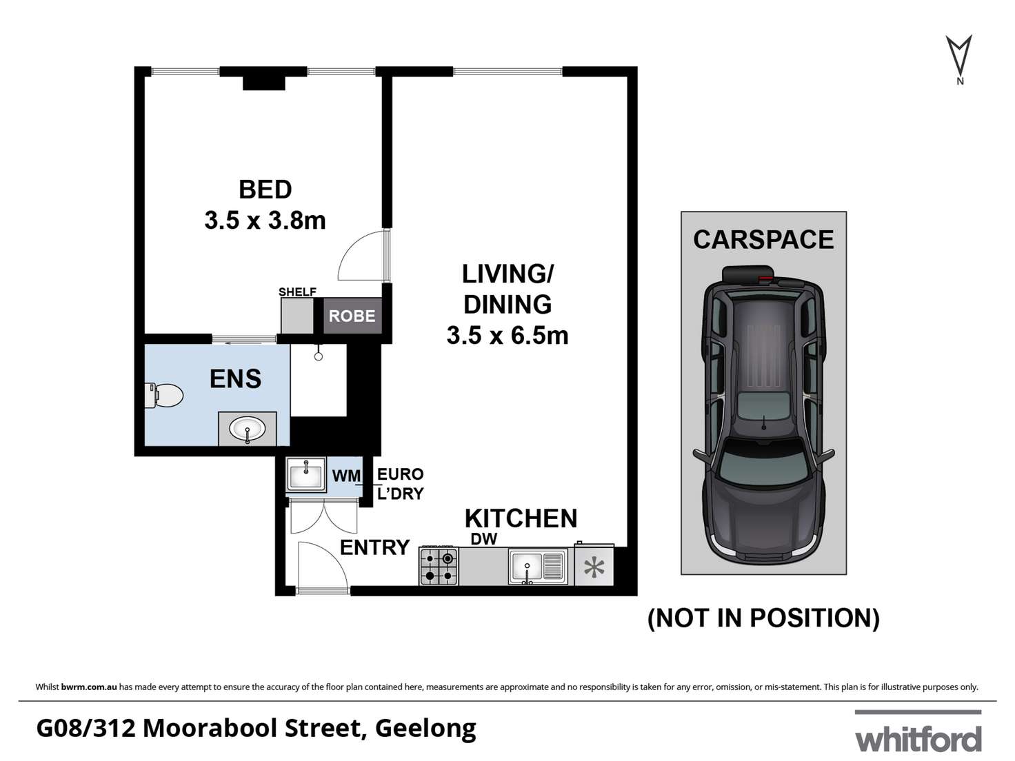 Floorplan of Homely apartment listing, G08/312 Moorabool Street, Geelong VIC 3220