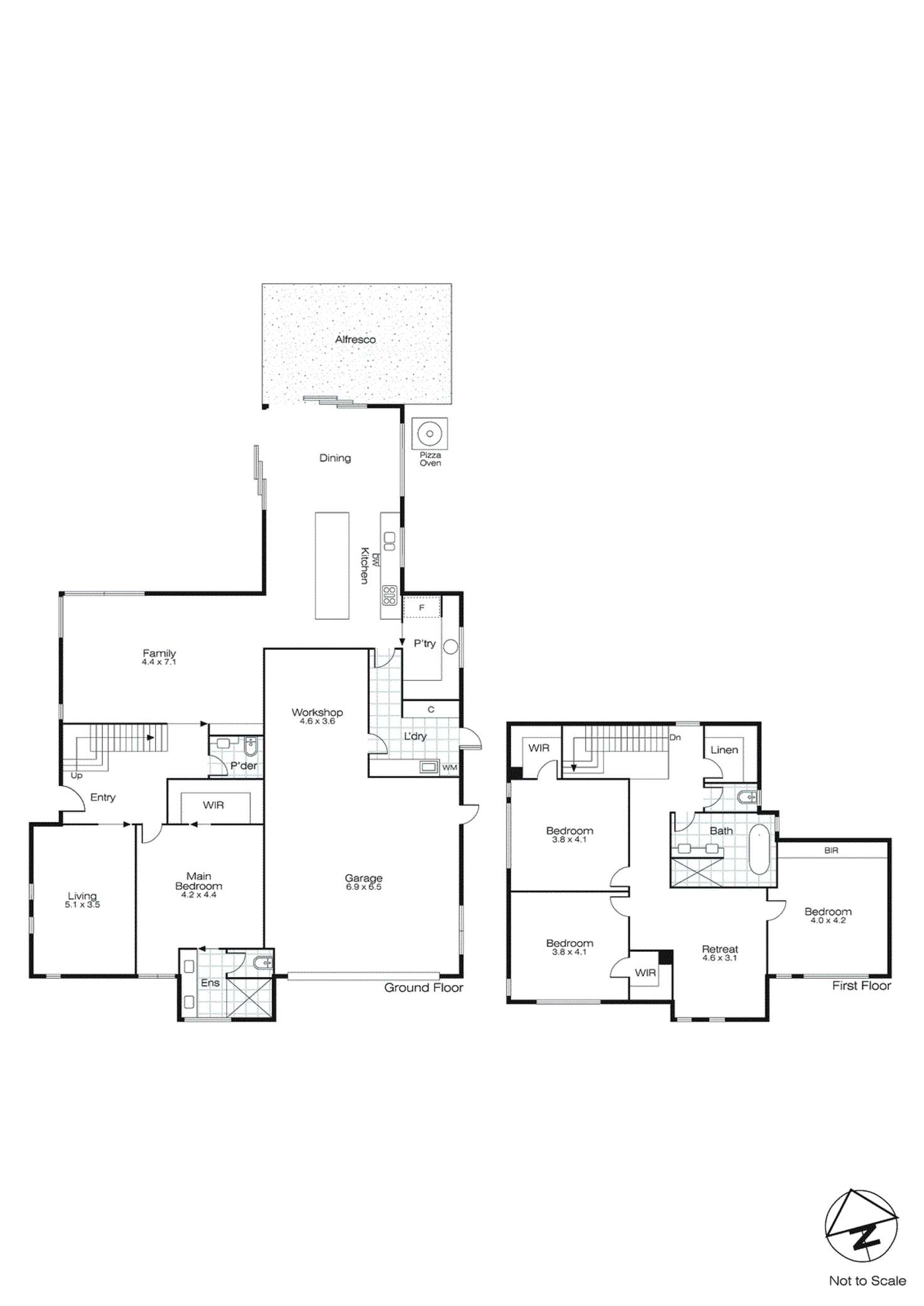Floorplan of Homely house listing, 6 Waterway Drive, Alfredton VIC 3350