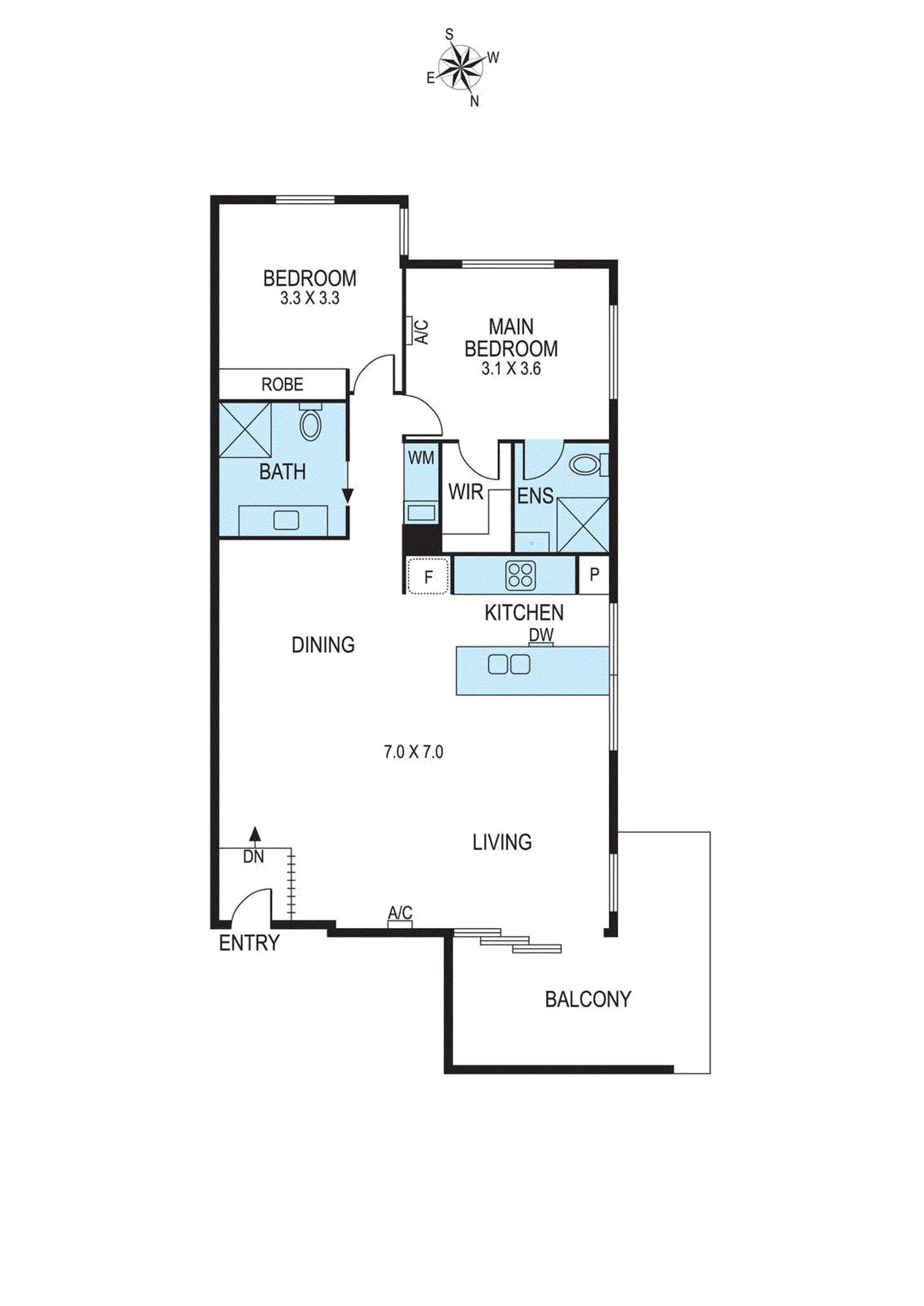 Floorplan of Homely apartment listing, 203/1092 Glen Huntly Road, Glen Huntly VIC 3163