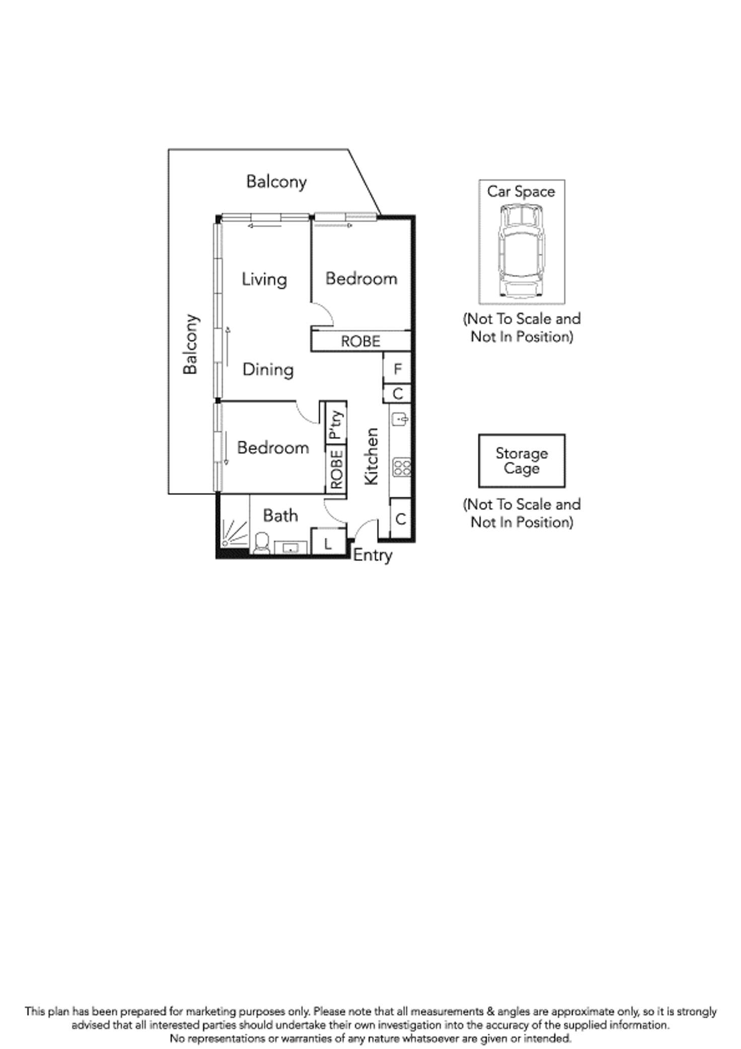 Floorplan of Homely apartment listing, 402/99 Dow Street, Port Melbourne VIC 3207