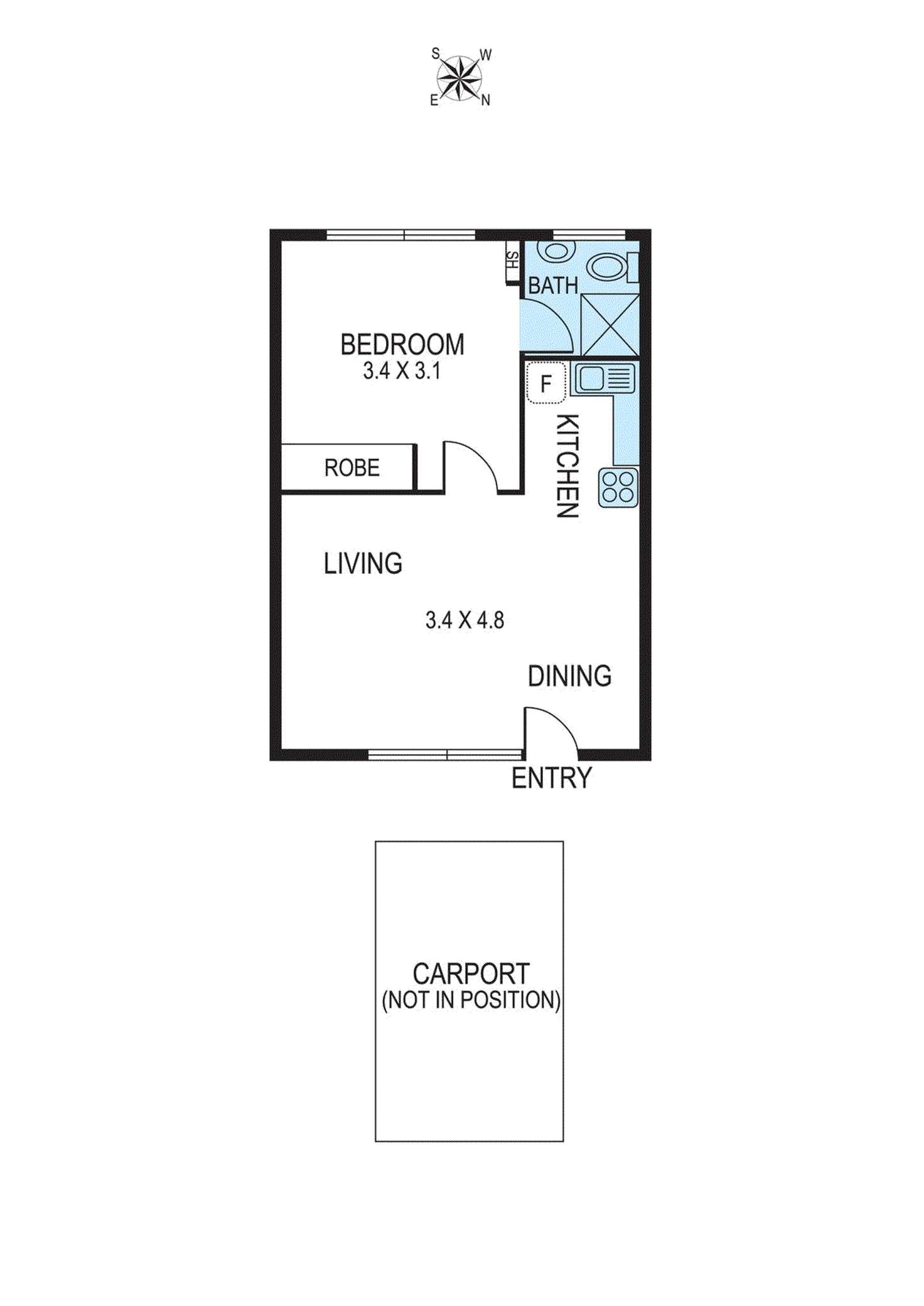 Floorplan of Homely apartment listing, 8/1 Kokaribb Road, Carnegie VIC 3163