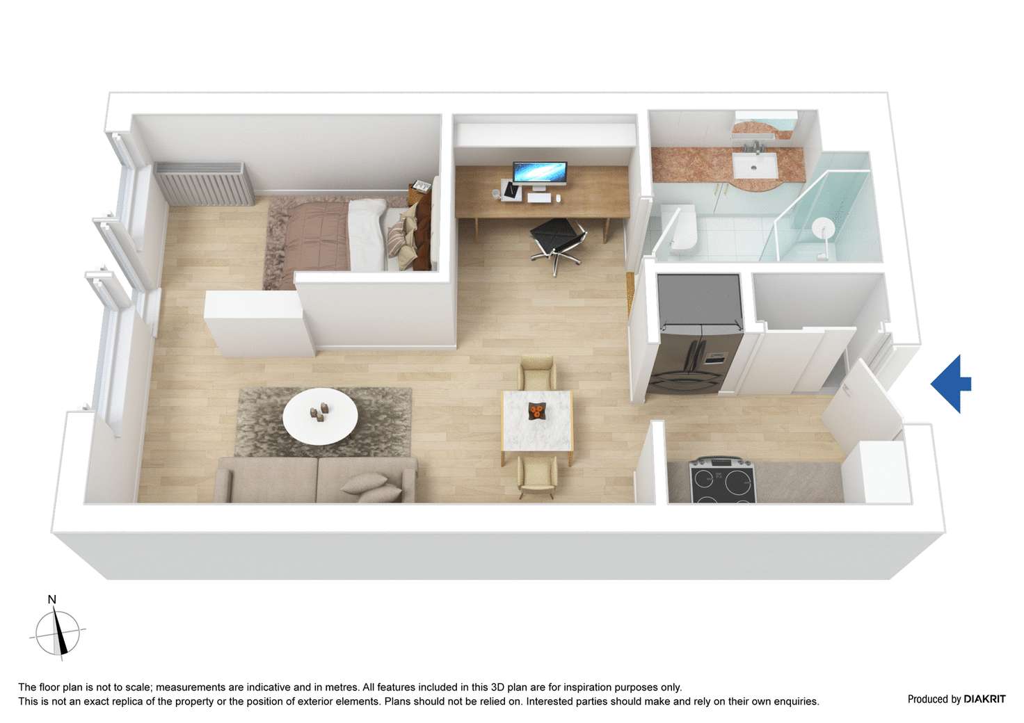 Floorplan of Homely apartment listing, 222/800 Swanston Street, Carlton VIC 3053