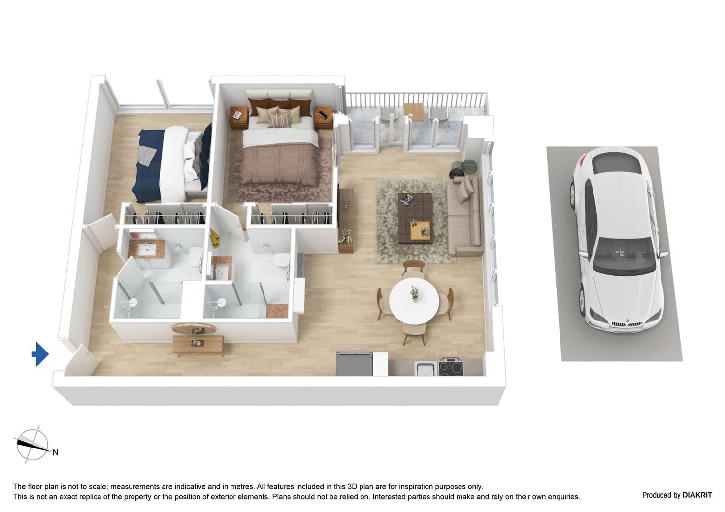 Floorplan of Homely apartment listing, 2005/8 Downie Street, Melbourne VIC 3000