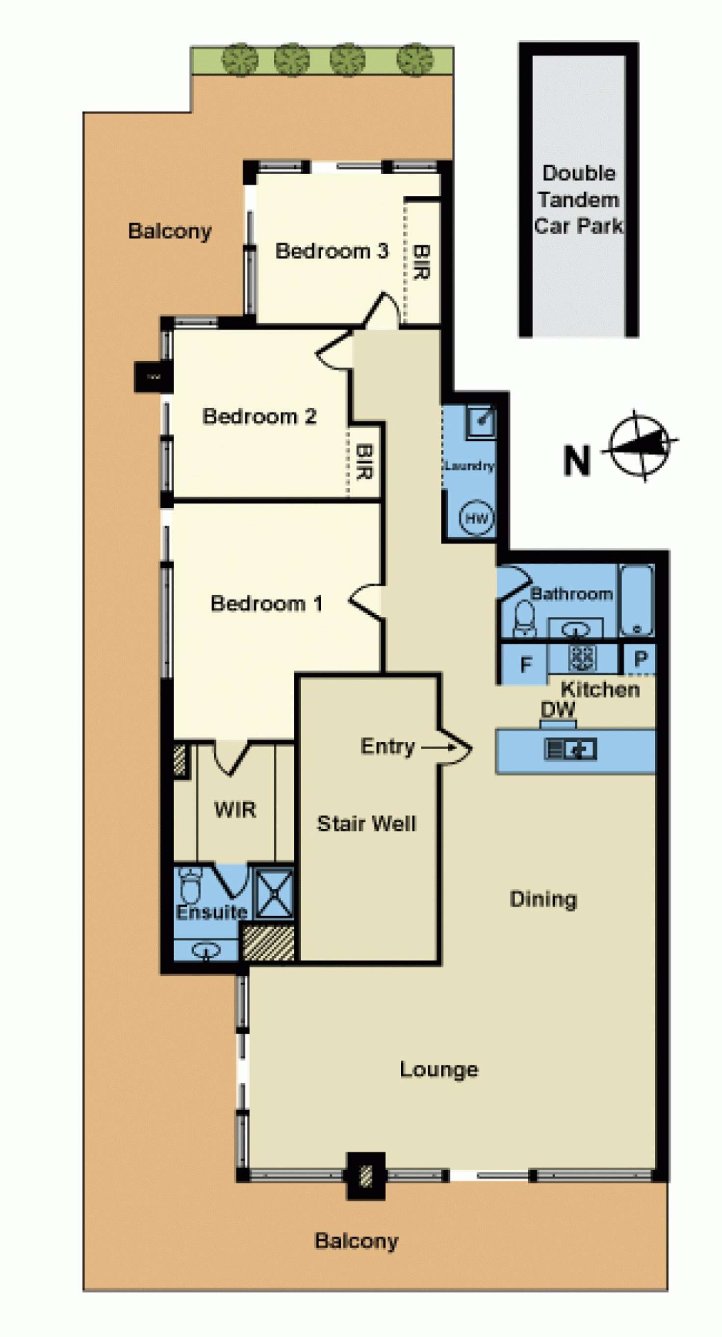Floorplan of Homely apartment listing, 13/80 Dow Street, Port Melbourne VIC 3207