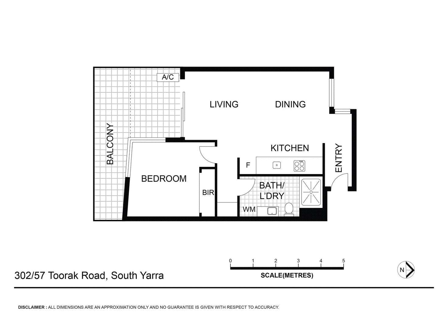 Floorplan of Homely apartment listing, 302/53-61 Toorak Road, South Yarra VIC 3141
