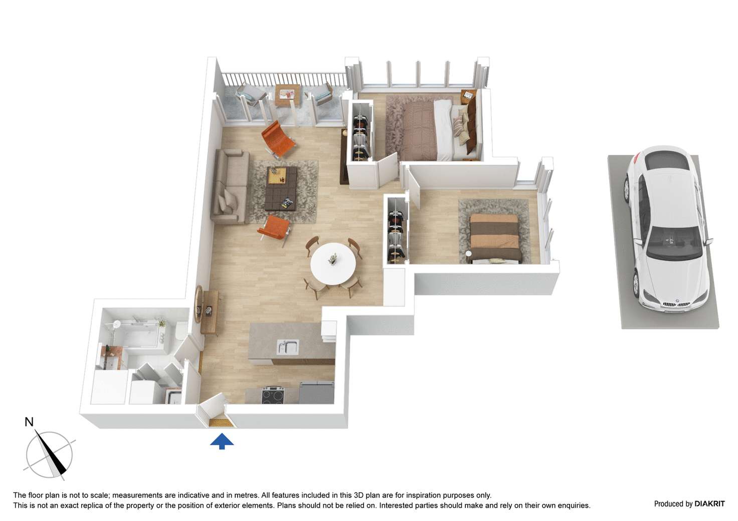 Floorplan of Homely apartment listing, 257/173 City Road, Southbank VIC 3006