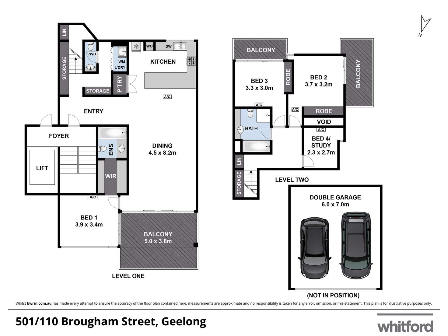 Floorplan of Homely apartment listing, 501/110 Brougham Street, Geelong VIC 3220