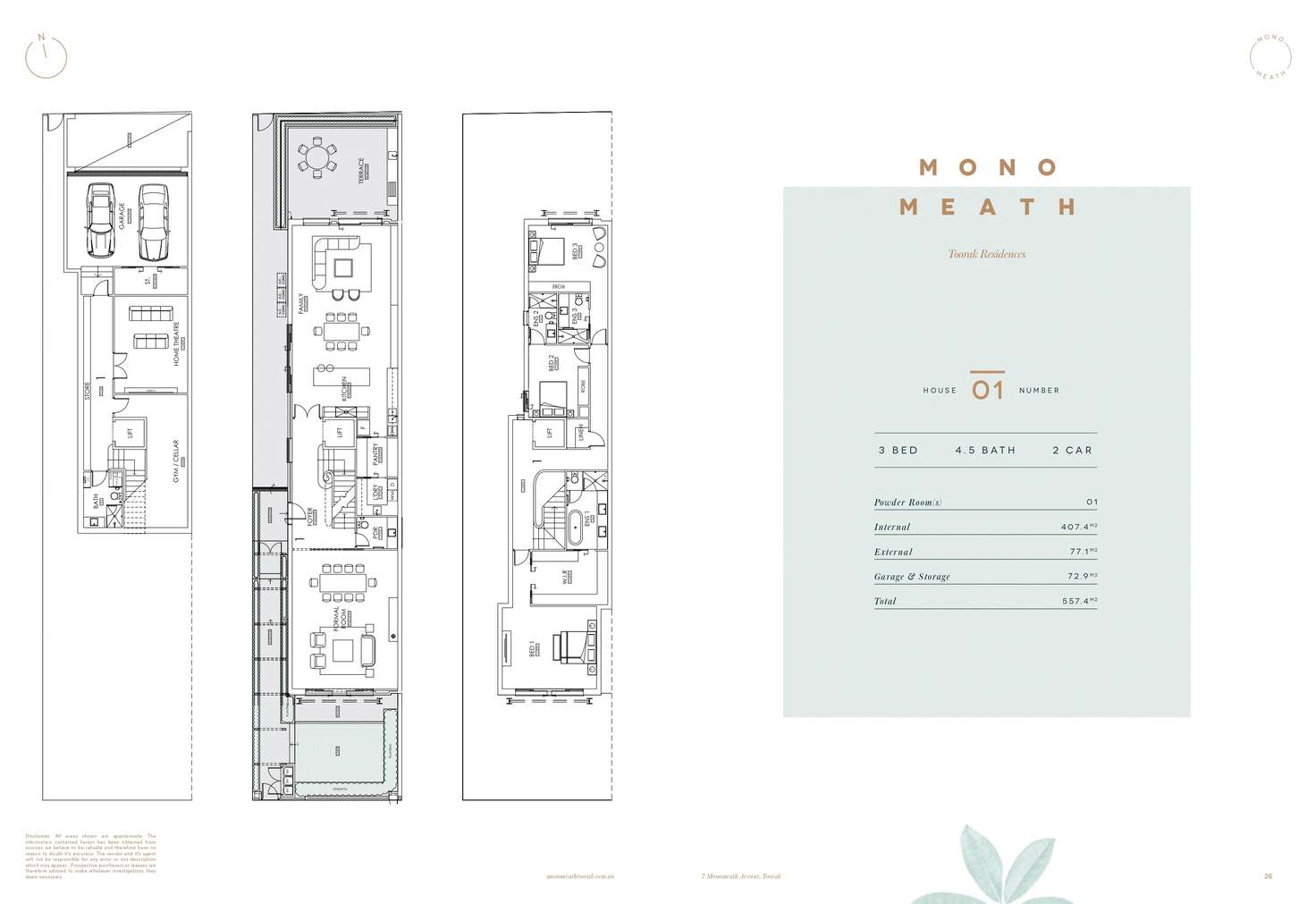 Floorplan of Homely townhouse listing, 7 Monomeath Avenue, Toorak VIC 3142