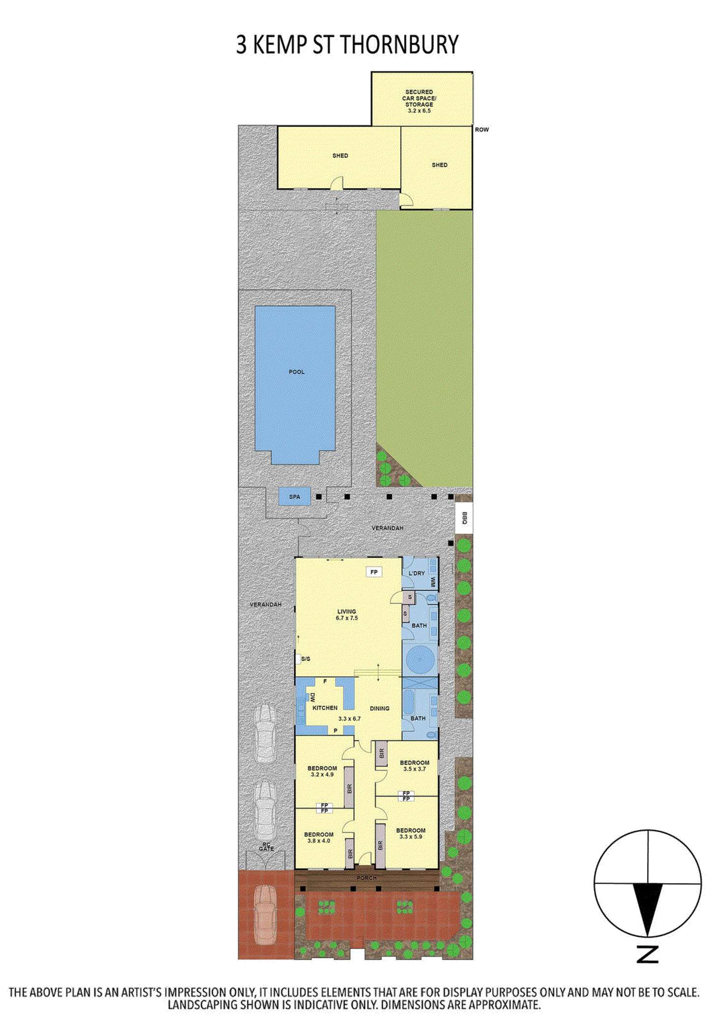 Floorplan of Homely house listing, 3 Kemp Street, Thornbury VIC 3071