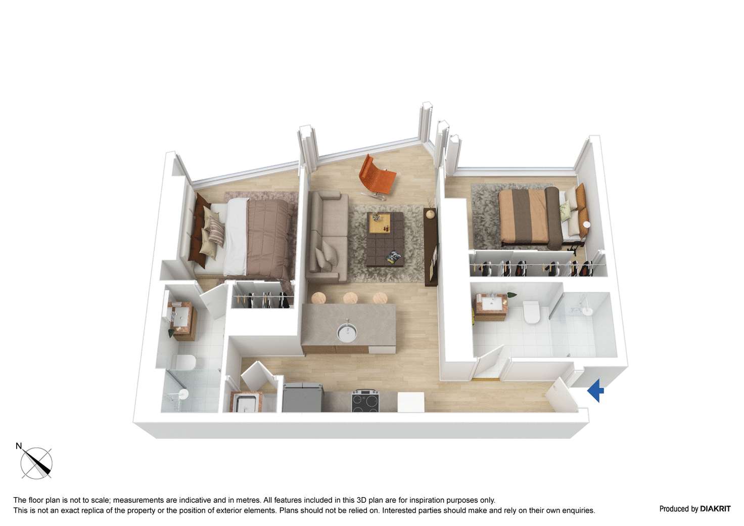 Floorplan of Homely apartment listing, 1003/18 Hoff Boulevard, Southbank VIC 3006