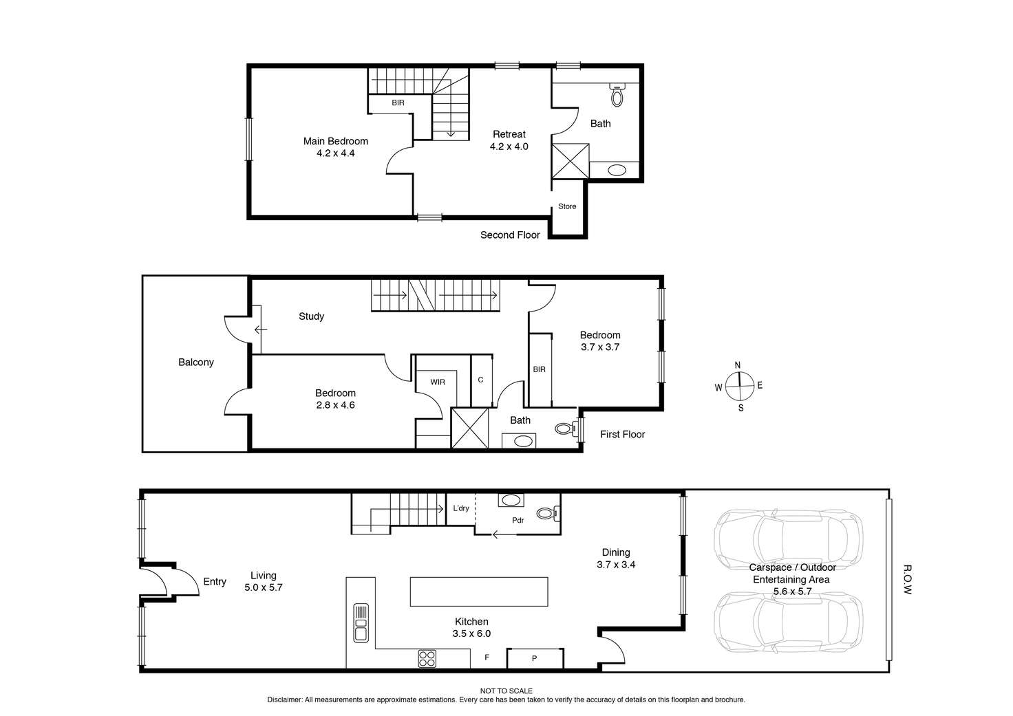 Floorplan of Homely townhouse listing, 202 rathdowne Street, Carlton VIC 3053