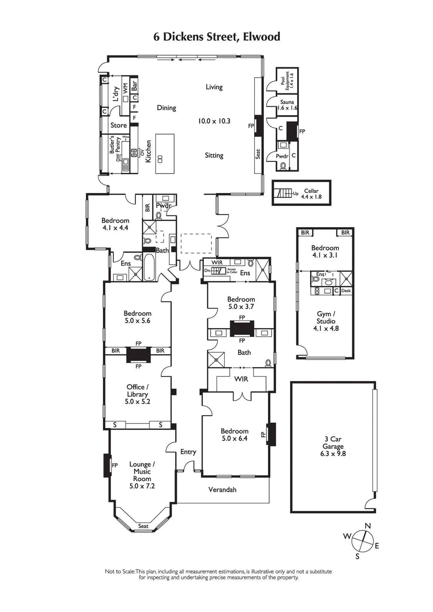 Floorplan of Homely house listing, 6 Dickens Street, Elwood VIC 3184