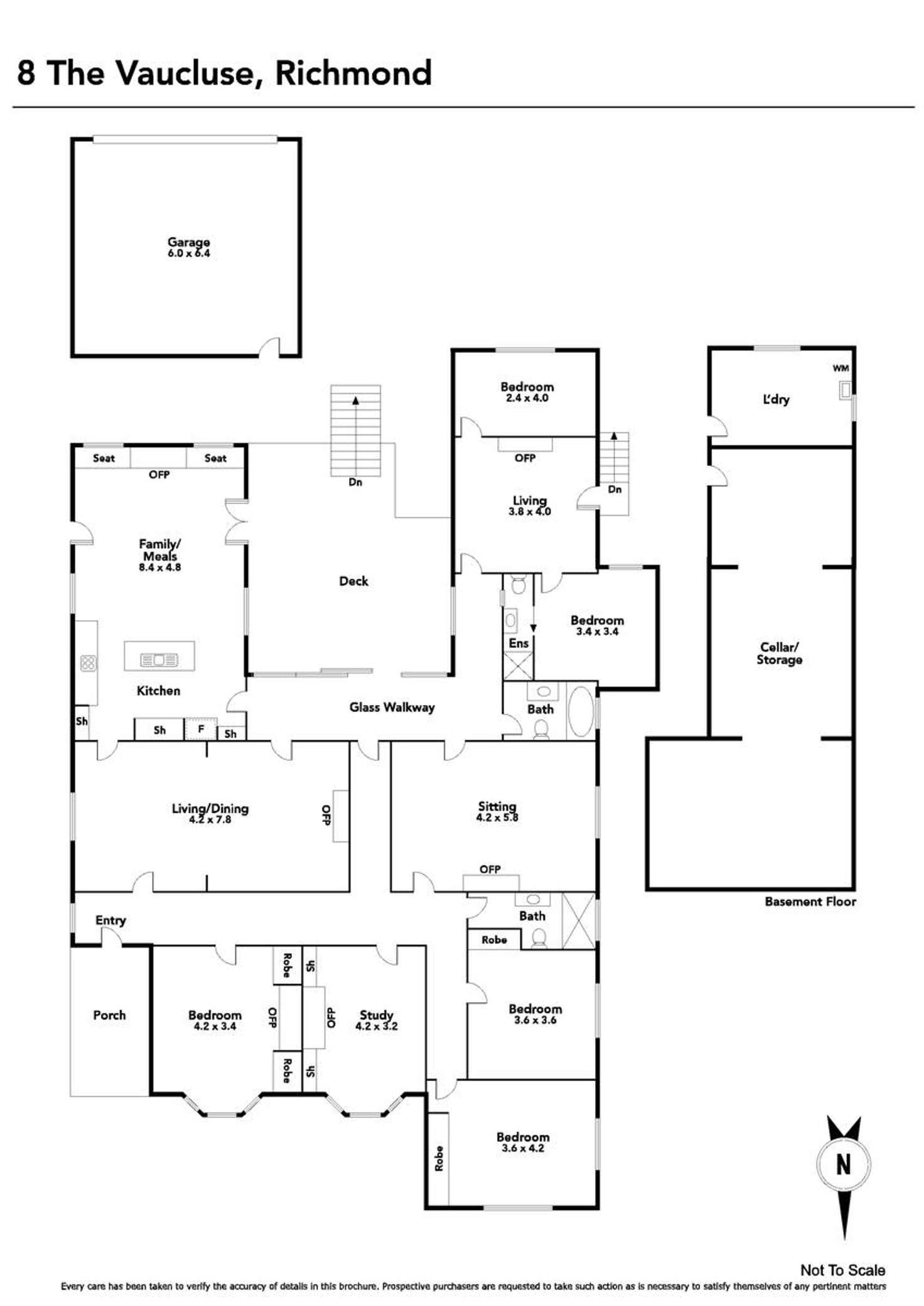 Floorplan of Homely house listing, 8 The Vaucluse, Richmond VIC 3121