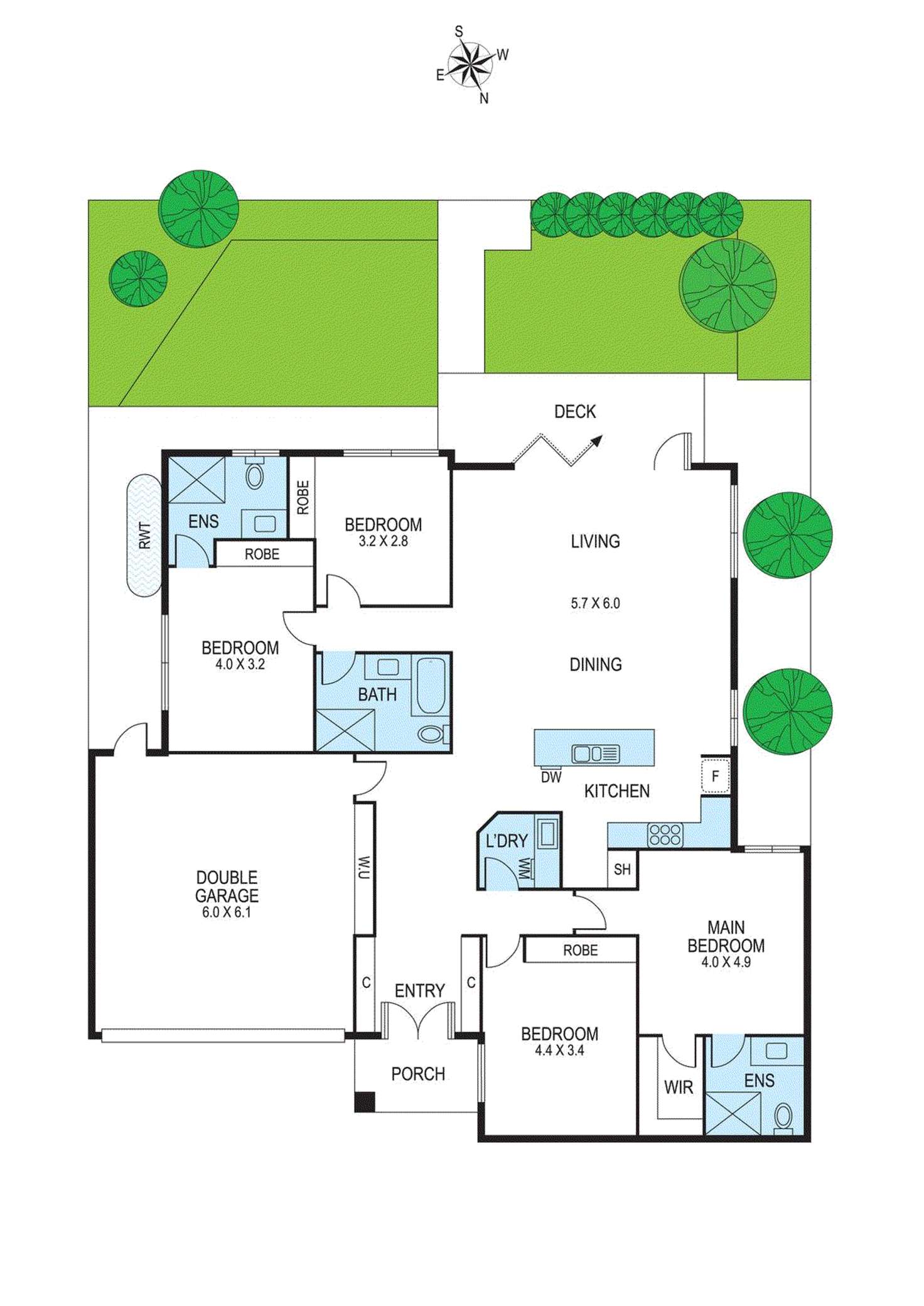 Floorplan of Homely townhouse listing, 3/6 Selkirk Avenue, Mckinnon VIC 3204