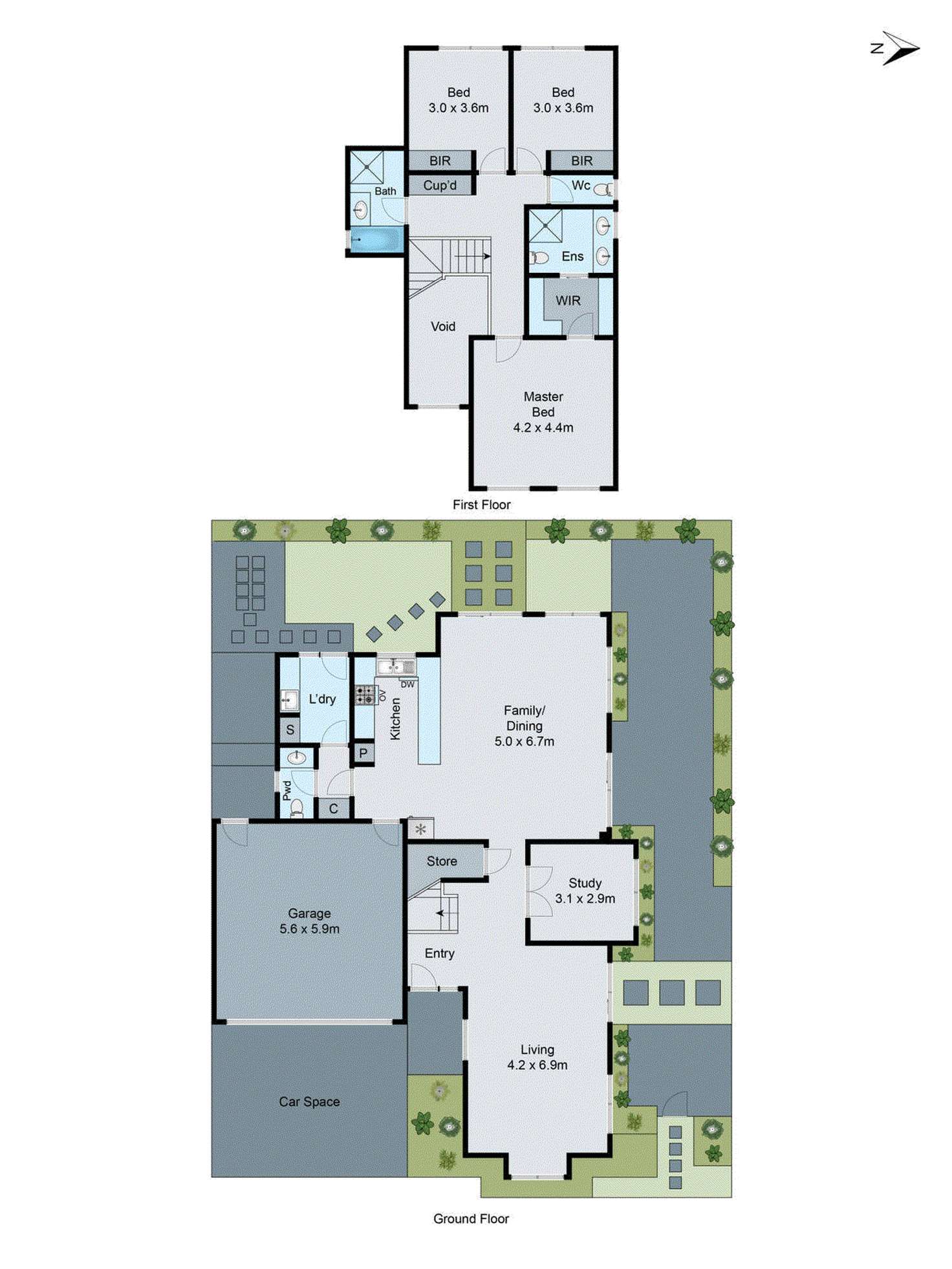 Floorplan of Homely townhouse listing, 2/38 Sampson Drive, Mount Waverley VIC 3149