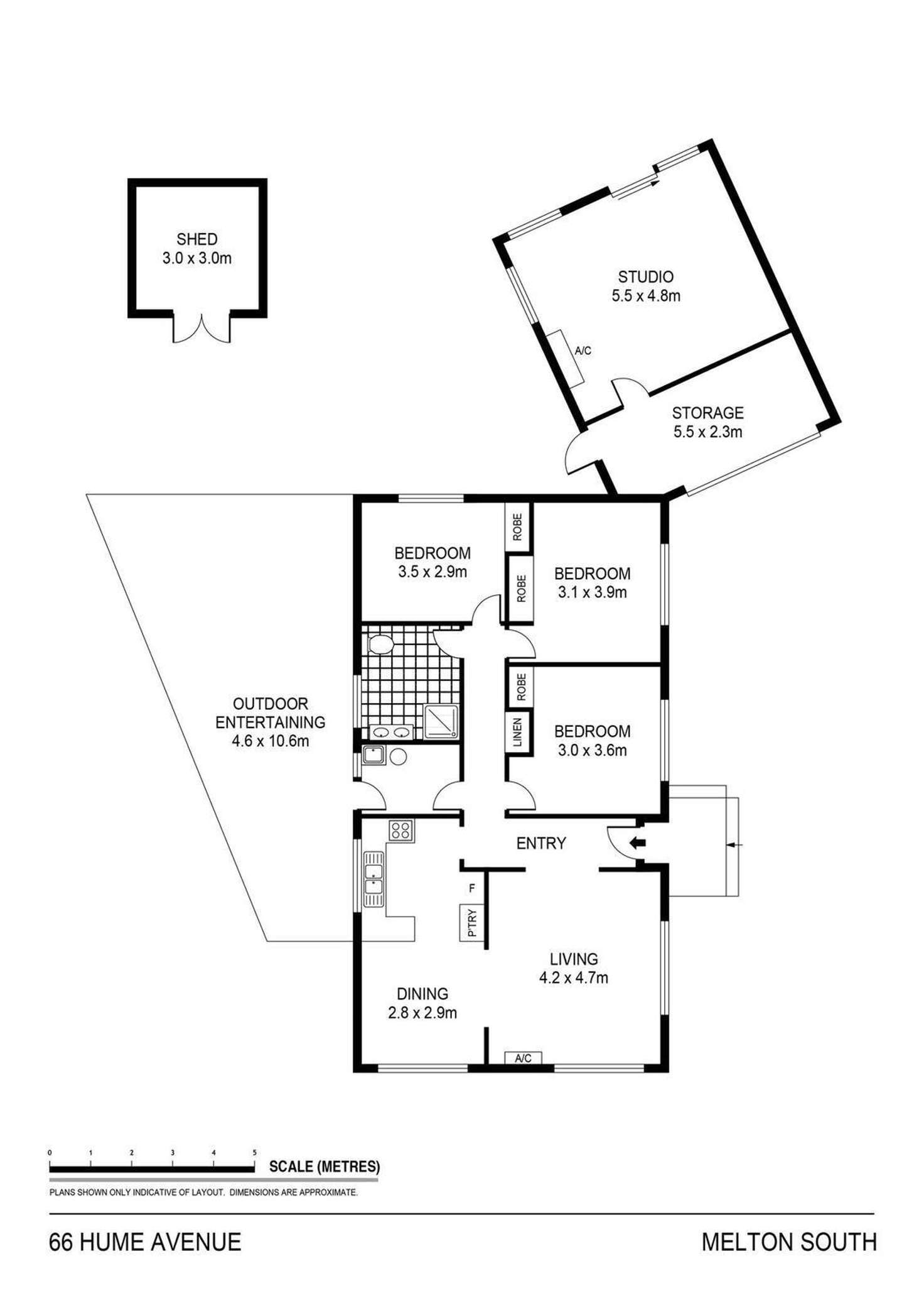 Floorplan of Homely house listing, 66 Hume Avenue, Melton South VIC 3338