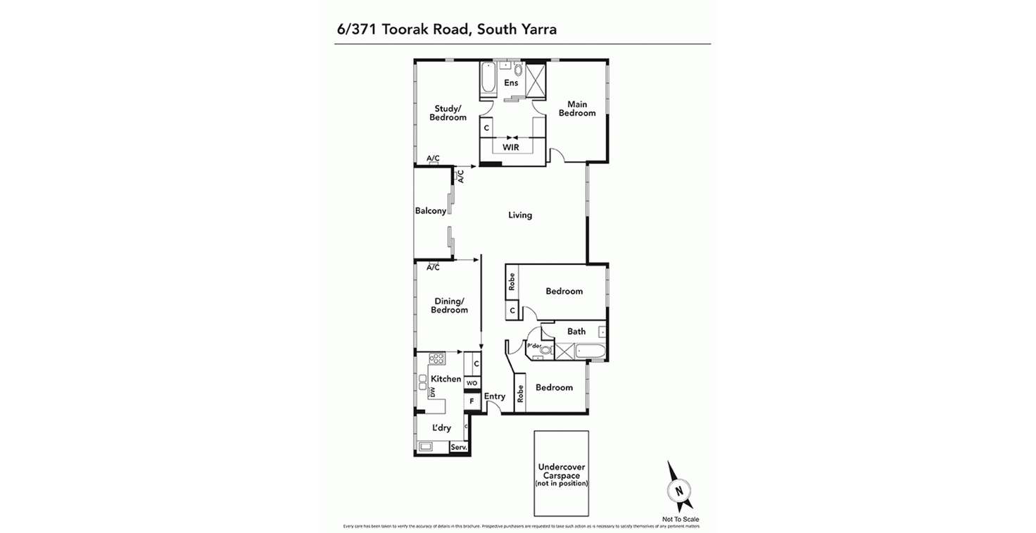 Floorplan of Homely apartment listing, 6/371 Toorak Road, South Yarra VIC 3141