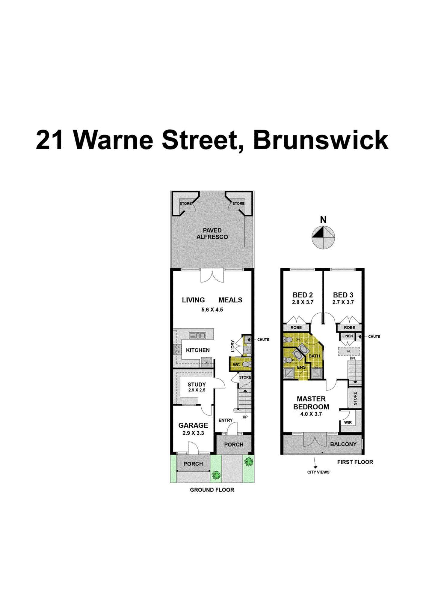 Floorplan of Homely house listing, 21 Warne Street, Brunswick VIC 3056