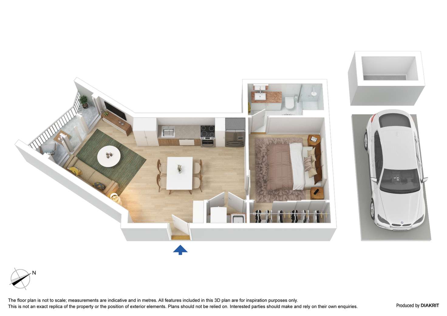 Floorplan of Homely apartment listing, 1112/338 Kings Way, South Melbourne VIC 3205