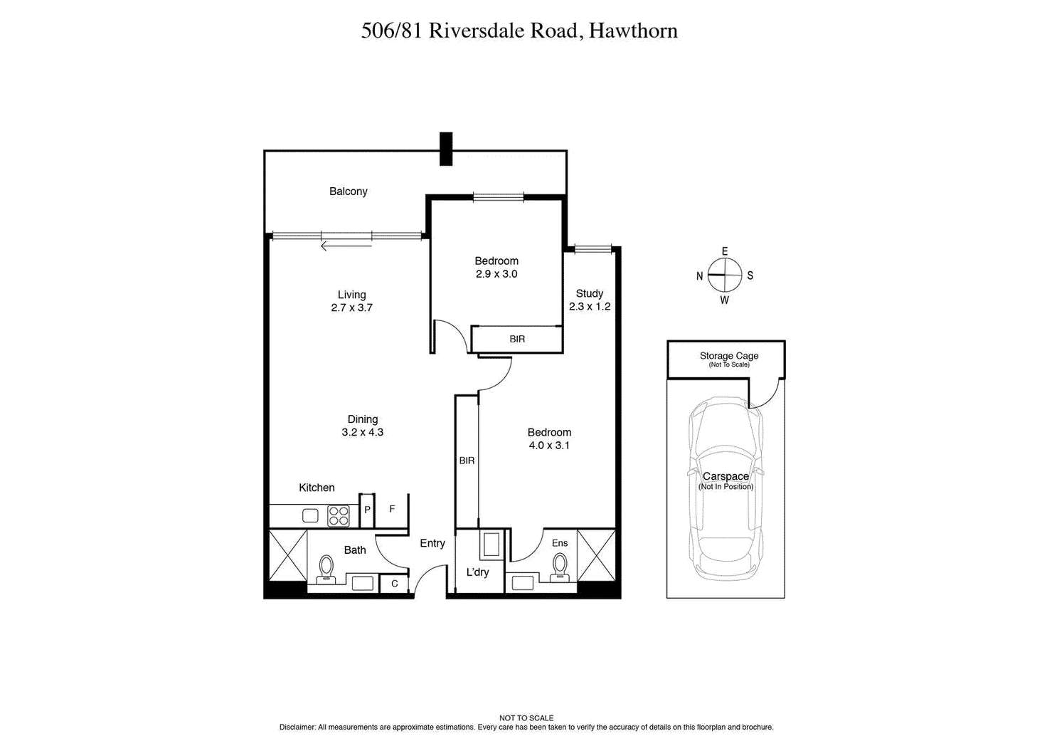 Floorplan of Homely apartment listing, 506/81-83 Riversdale Road, Hawthorn VIC 3122