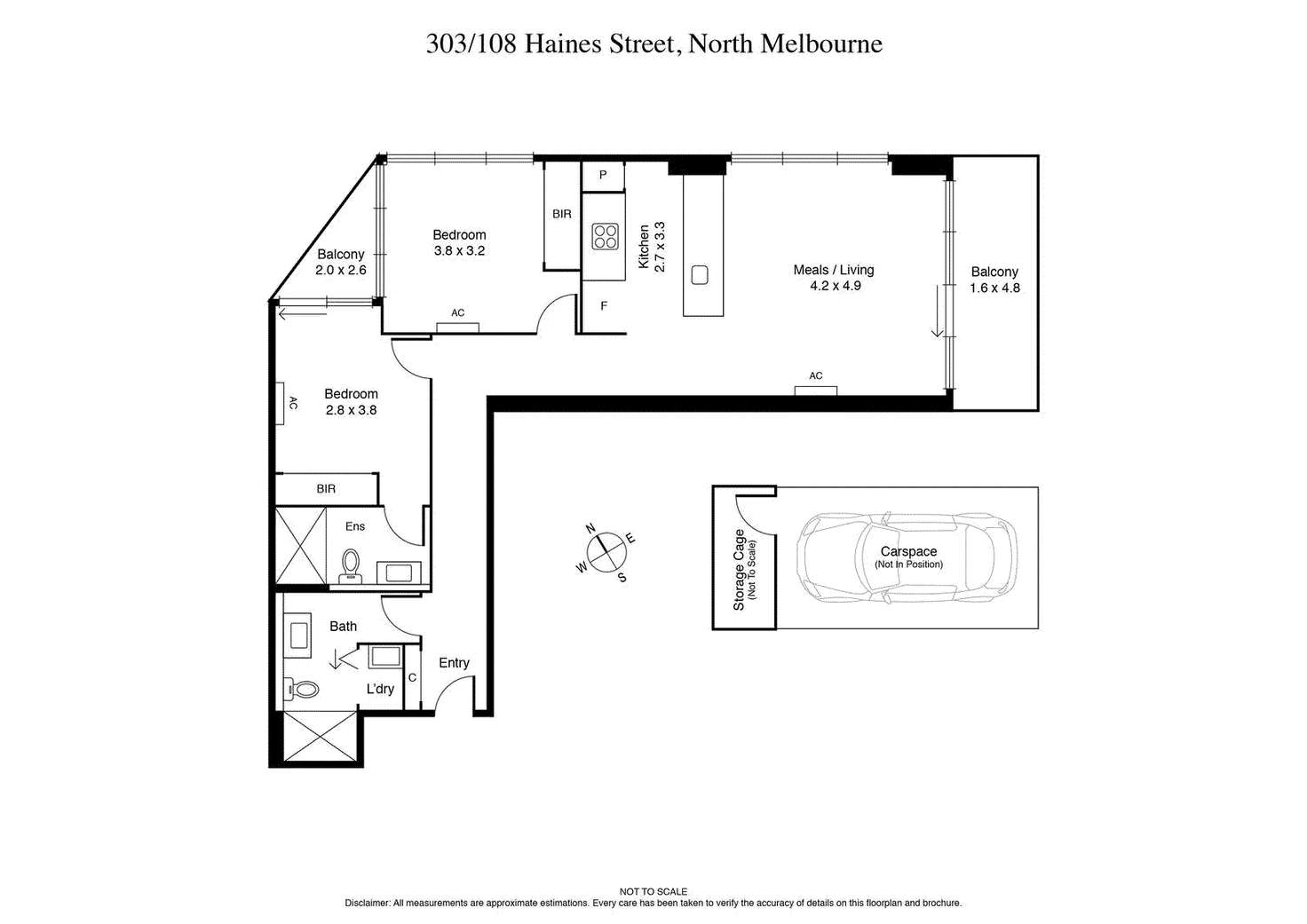 Floorplan of Homely apartment listing, 303/108 Haines Street, North Melbourne VIC 3051