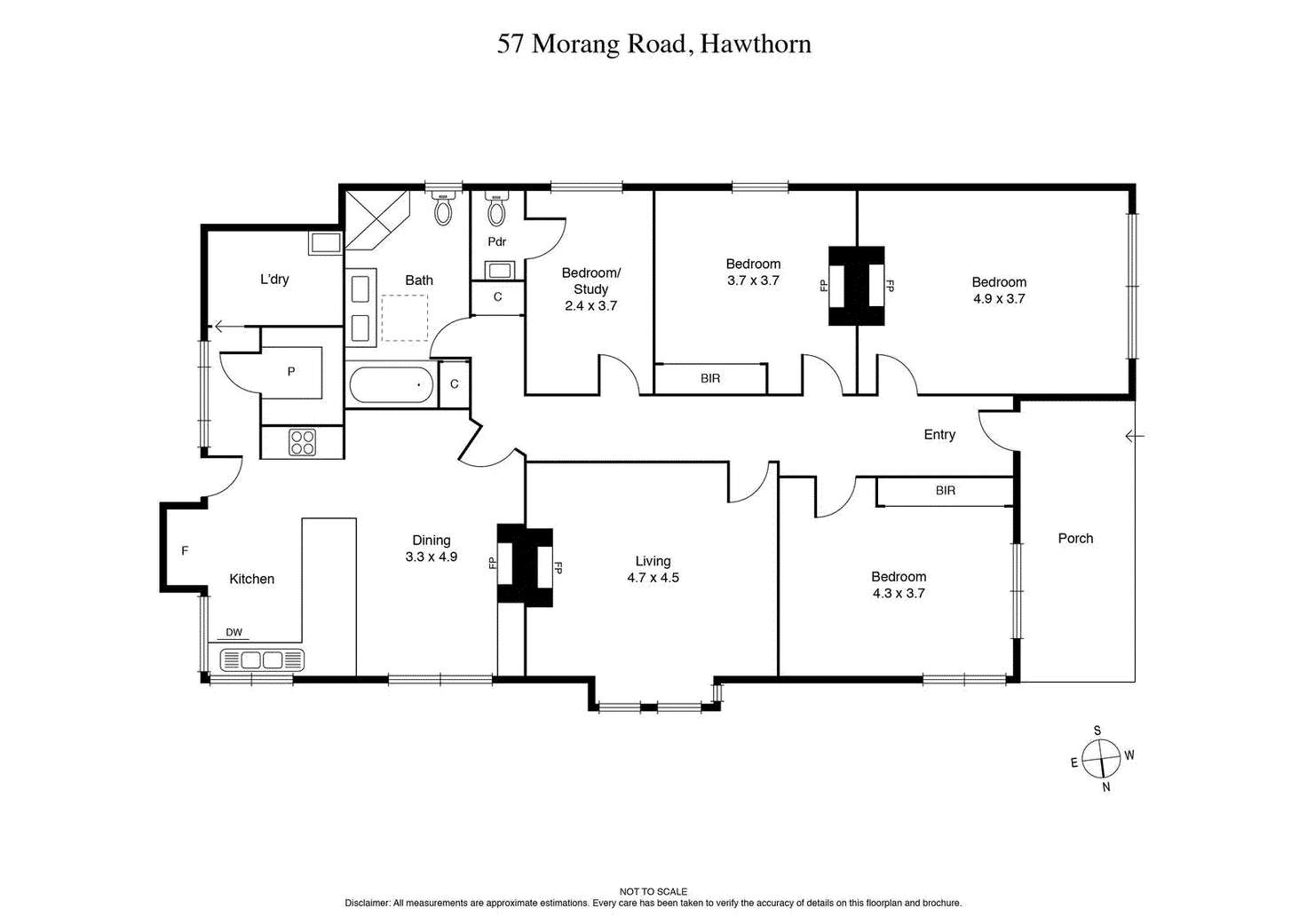 Floorplan of Homely house listing, 57 Morang Road, Hawthorn VIC 3122