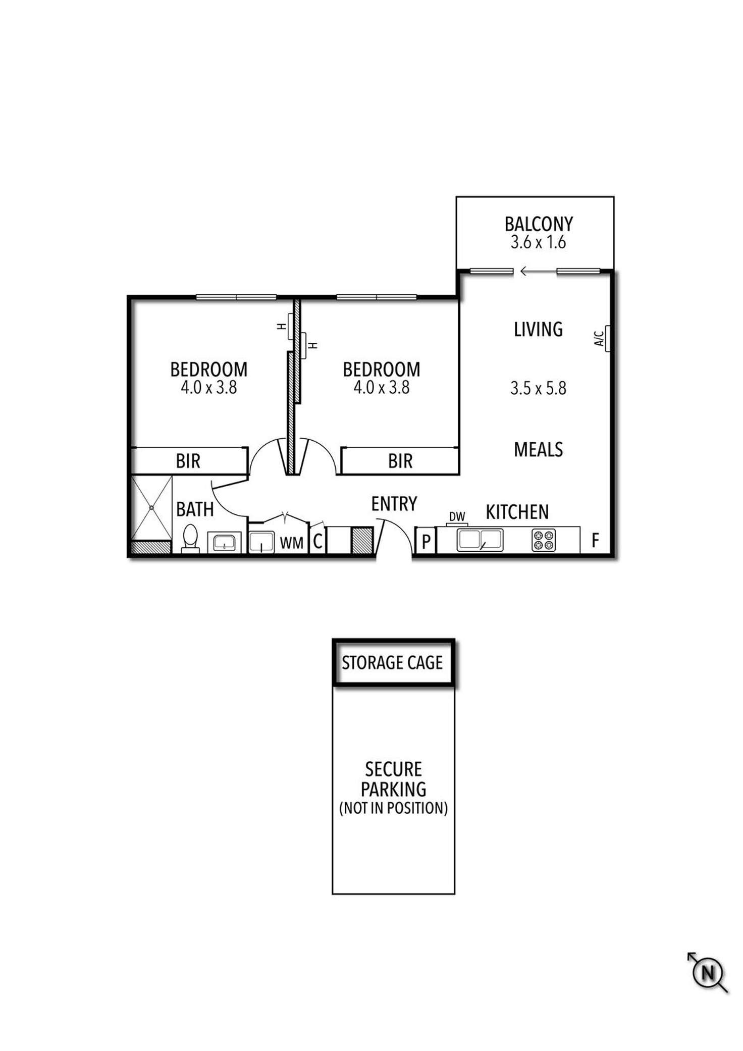 Floorplan of Homely apartment listing, 619/1 Lygon Street, Brunswick VIC 3056