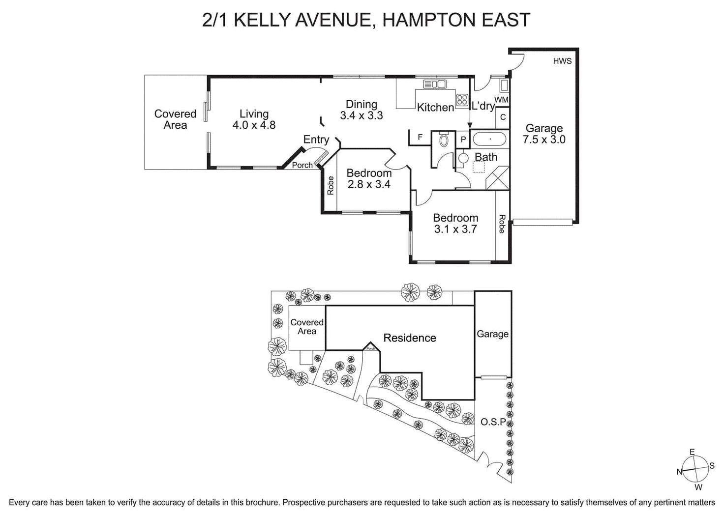 Floorplan of Homely house listing, 2/1 Kelly Avenue, Hampton East VIC 3188
