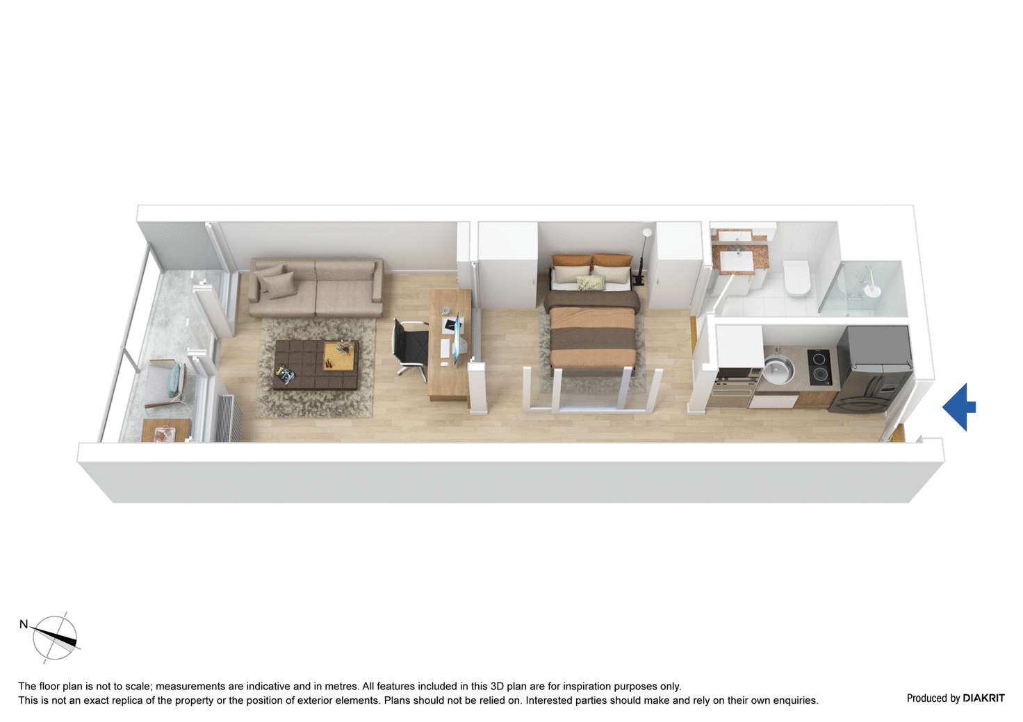 Floorplan of Homely apartment listing, 502/53 Batman Street, West Melbourne VIC 3003