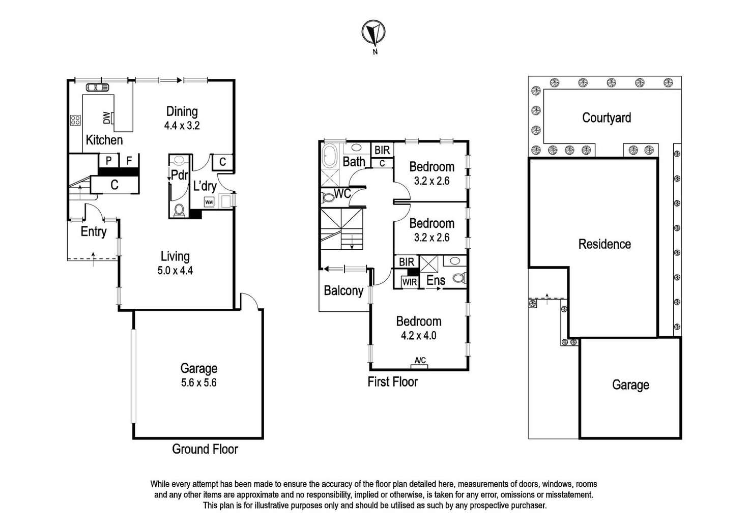 Floorplan of Homely townhouse listing, 2/15 Abbotsford Grove, Ivanhoe VIC 3079