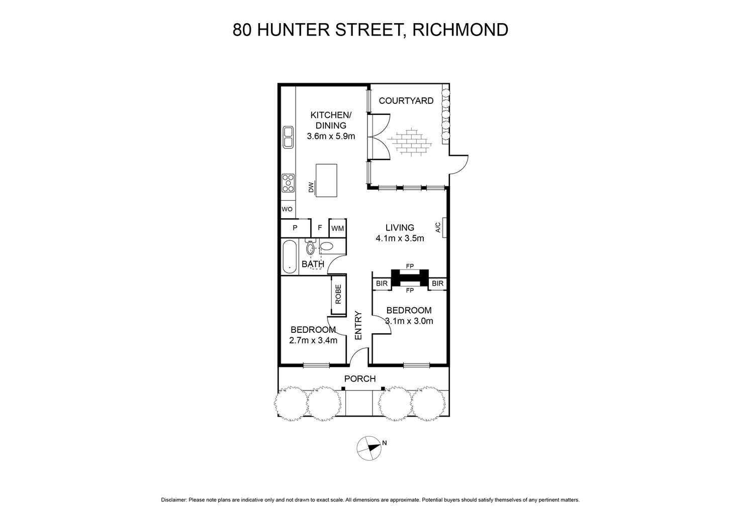 Floorplan of Homely house listing, 80 Hunter Street, Richmond VIC 3121