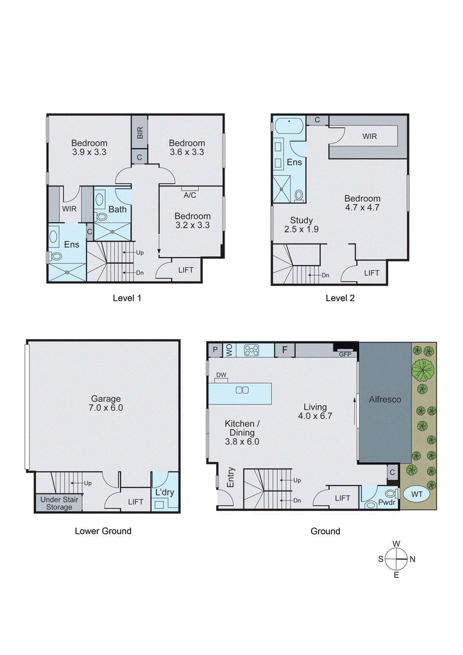 Floorplan of Homely townhouse listing, 4/597 Burke Road, Camberwell VIC 3124