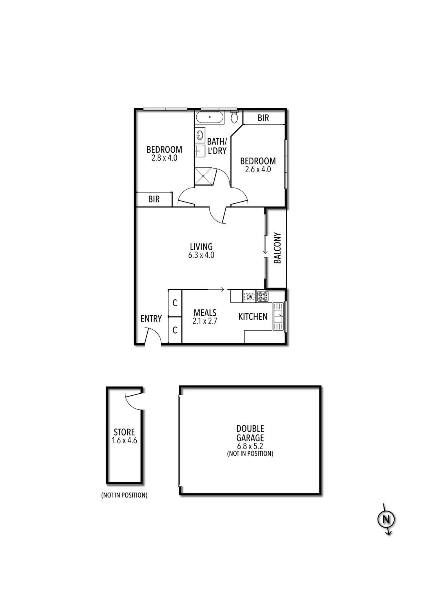 Floorplan of Homely apartment listing, 3/43 Roxburgh Street, Ascot Vale VIC 3032