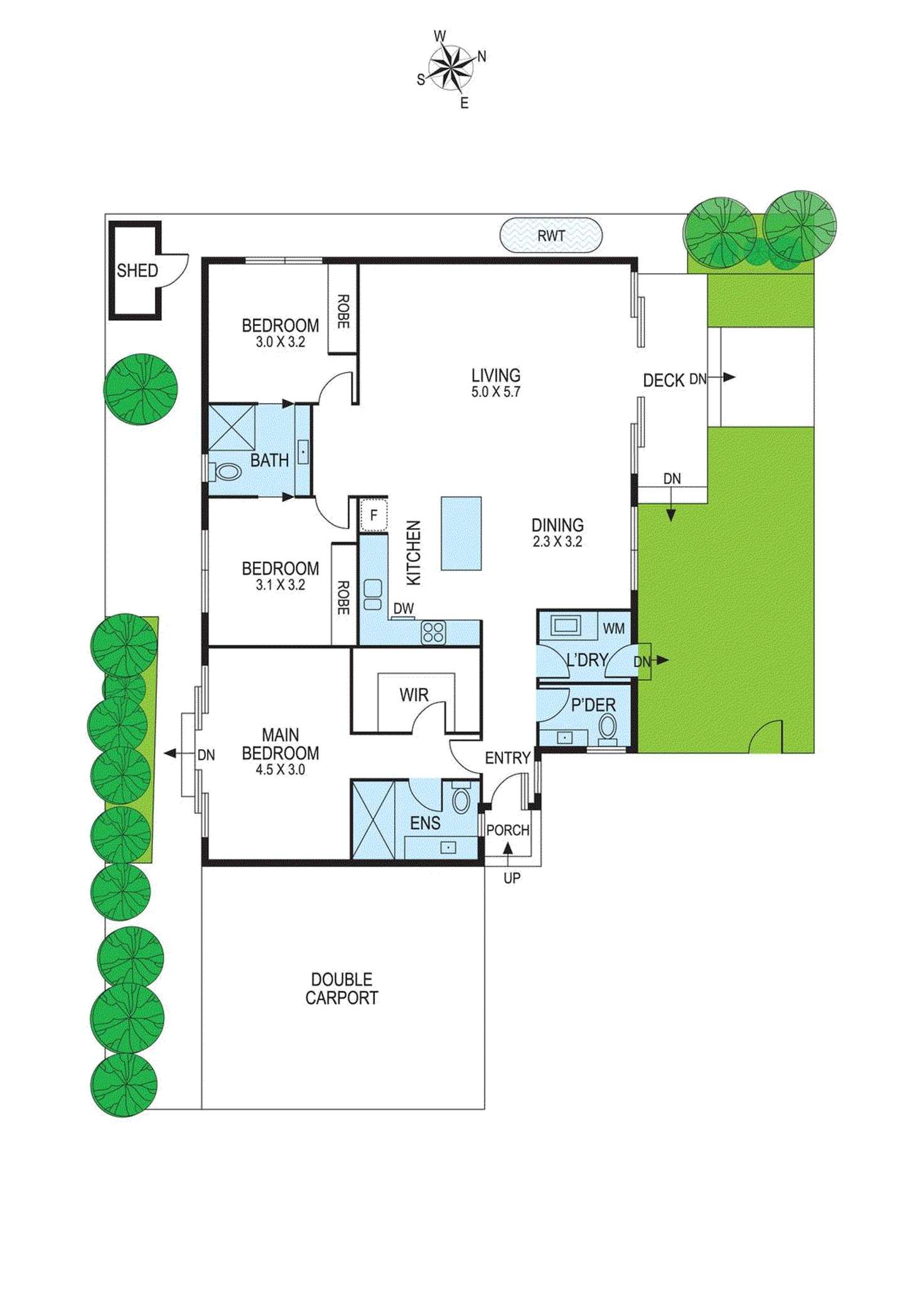 Floorplan of Homely townhouse listing, 3A Raymond Court, Brighton East VIC 3187