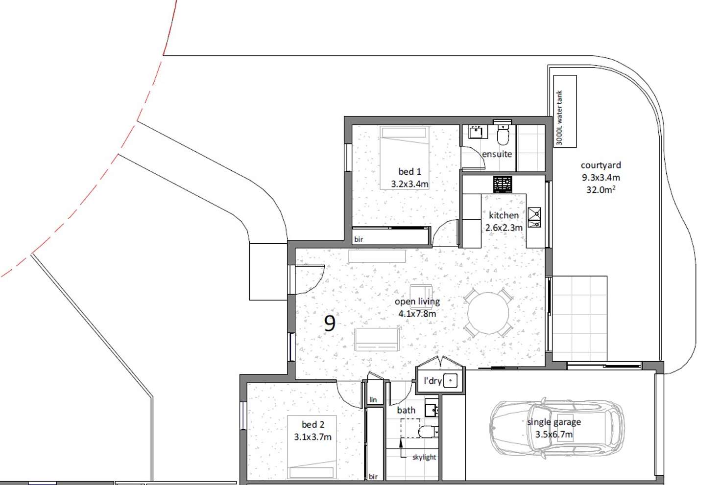 Floorplan of Homely unit listing, 9/6-10 Ambon Court, Heidelberg West VIC 3081