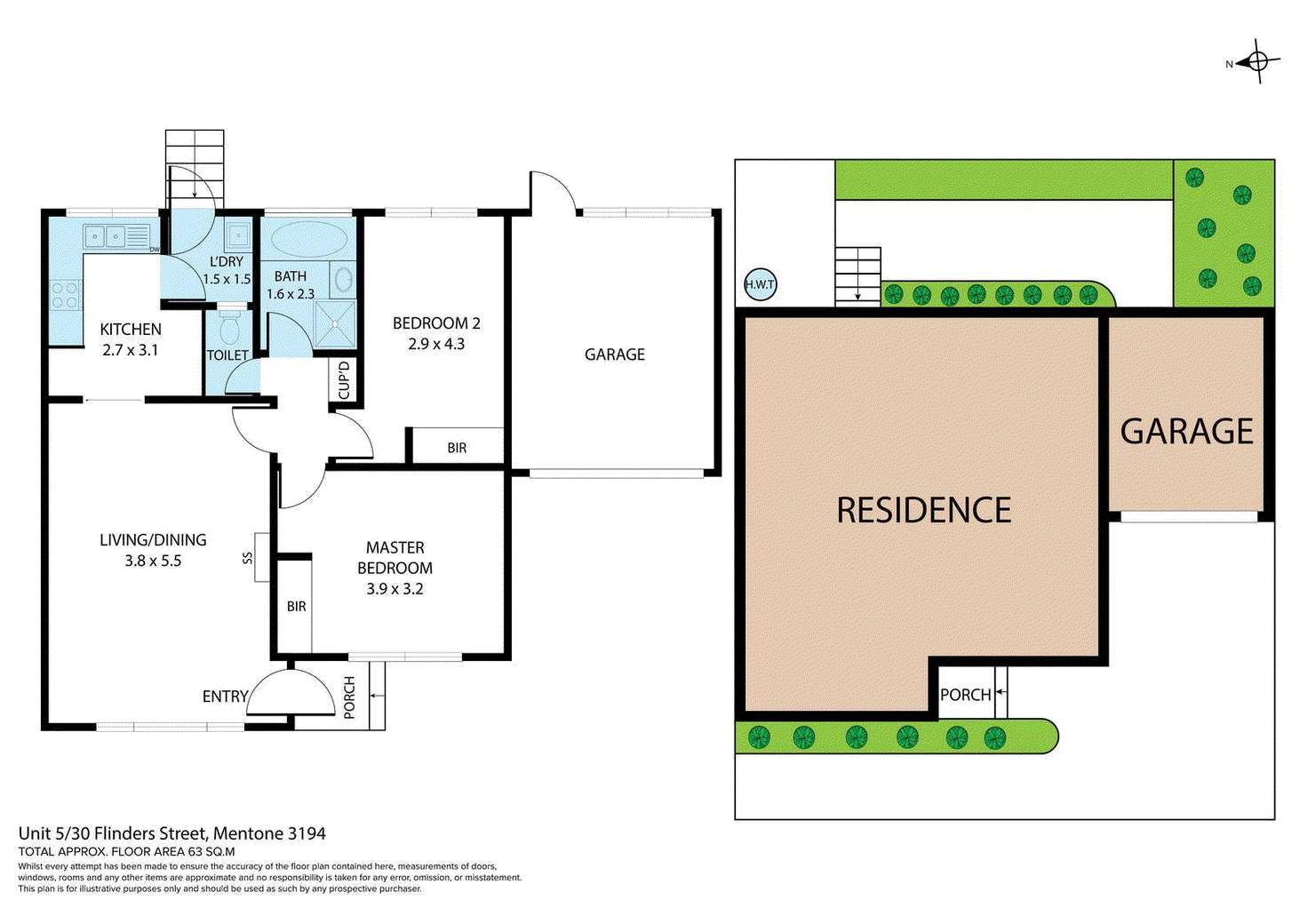 Floorplan of Homely unit listing, 5/30 Flinders Street, Mentone VIC 3194