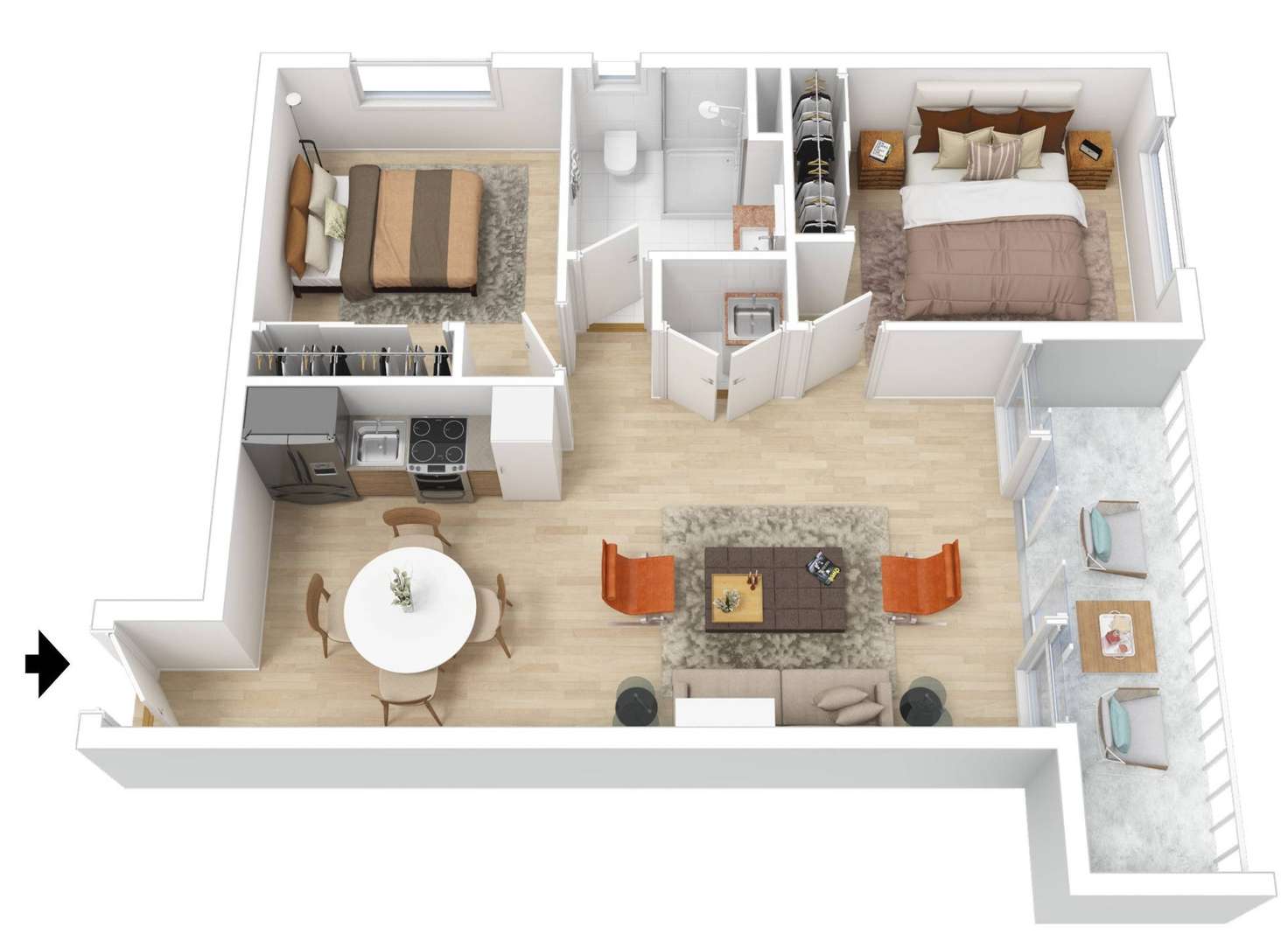 Floorplan of Homely apartment listing, 406/1525 Dandenong Road, Oakleigh VIC 3166