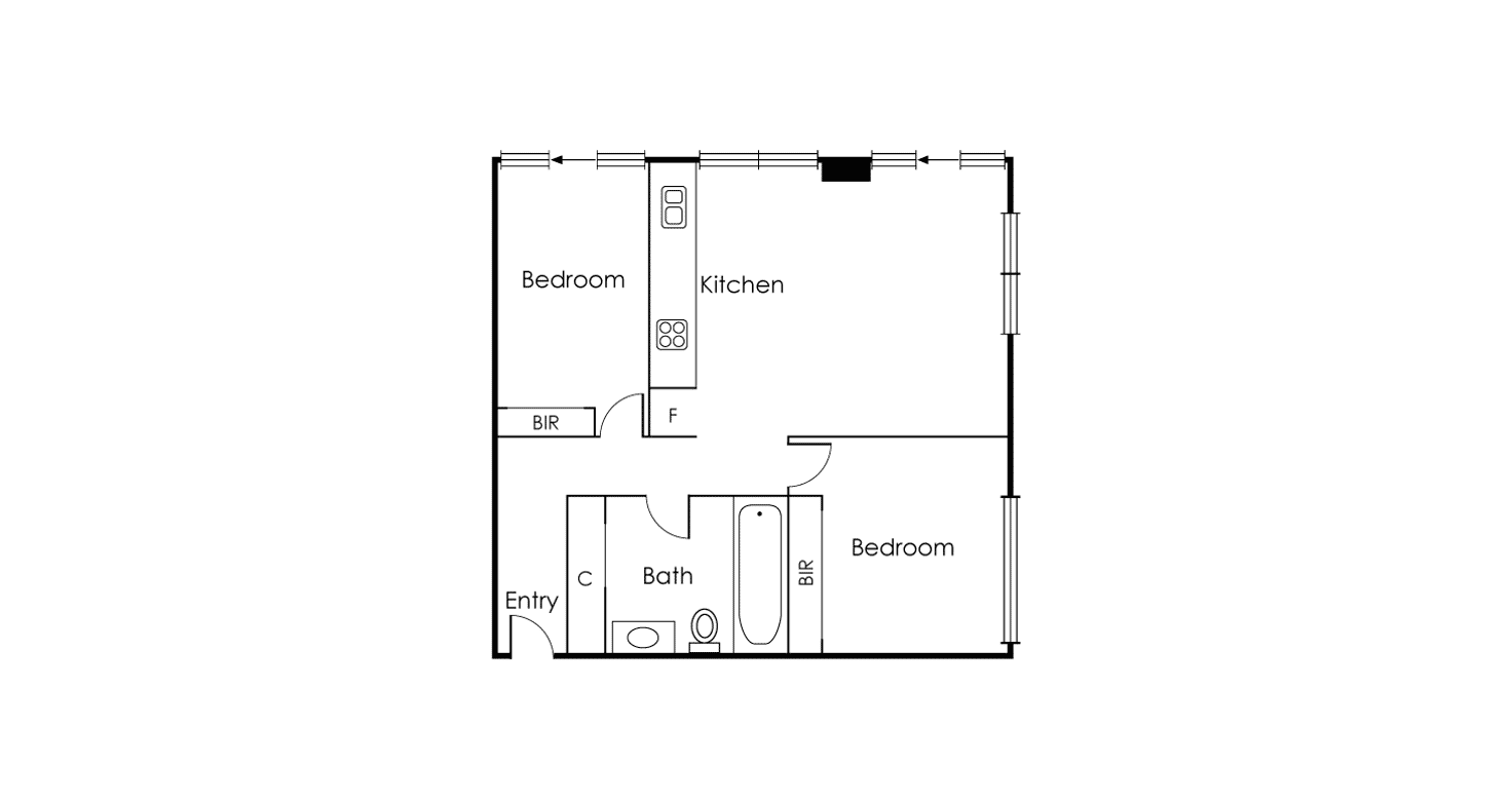 Floorplan of Homely apartment listing, 1214/610 St Kilda Road, Melbourne VIC 3004