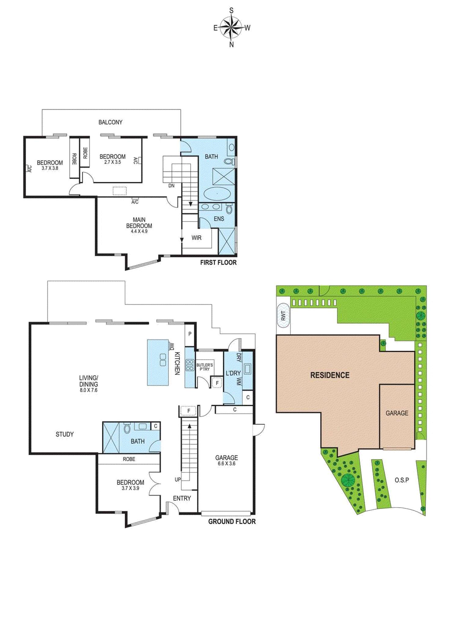 Floorplan of Homely townhouse listing, 2a Opal Court, Bentleigh East VIC 3165