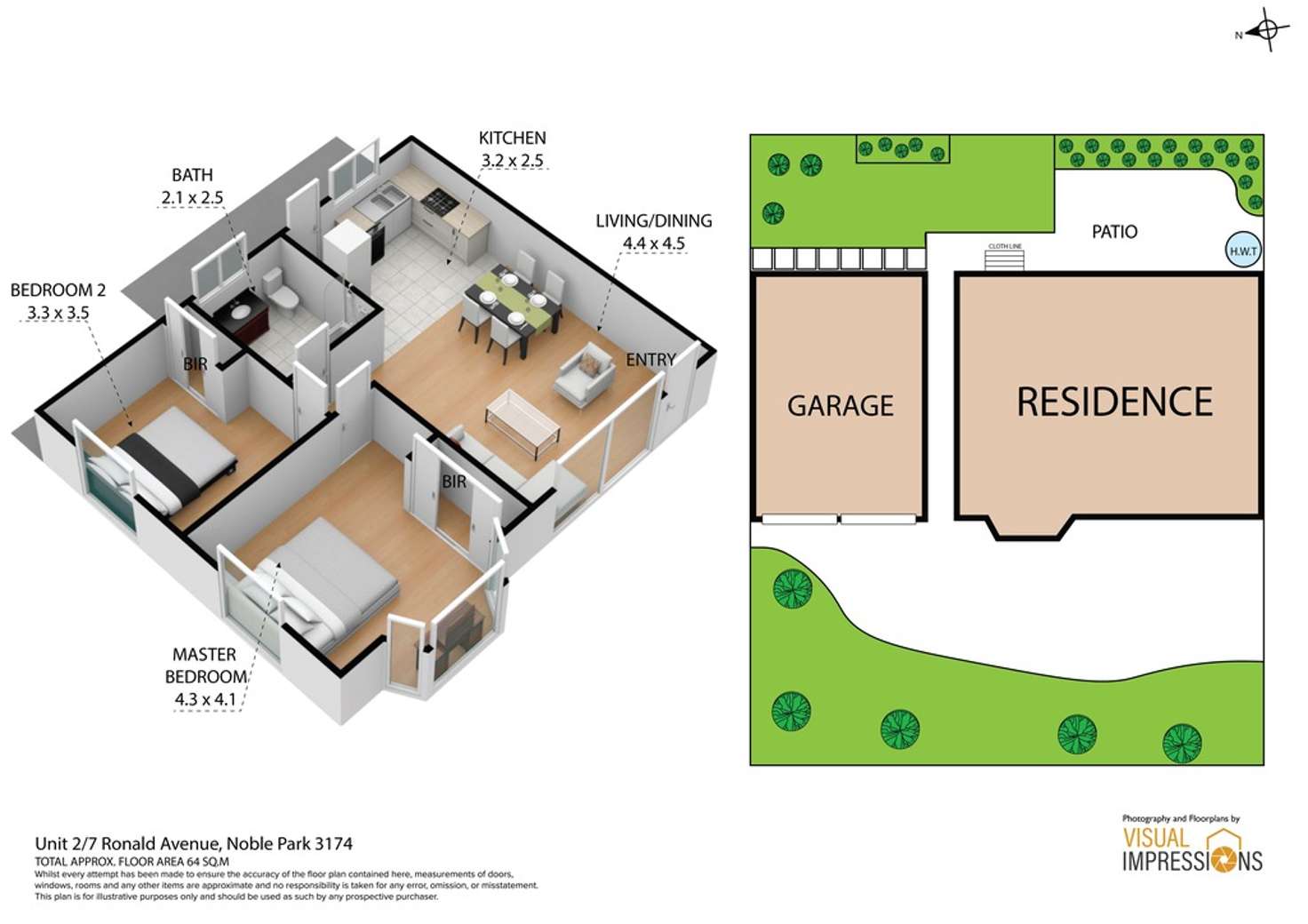 Floorplan of Homely townhouse listing, 2/7 Ronald Avenue, Noble Park VIC 3174