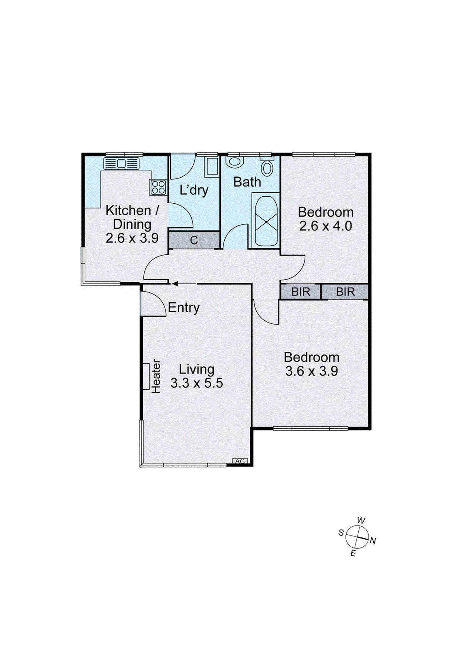 Floorplan of Homely unit listing, 1/697 Warrigal Road, Bentleigh East VIC 3165