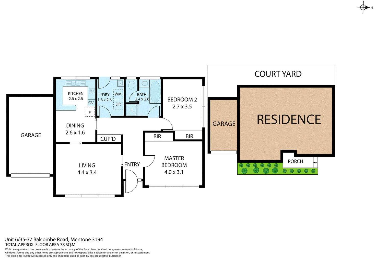 Floorplan of Homely unit listing, 6/35-37 Balcombe Road, Mentone VIC 3194