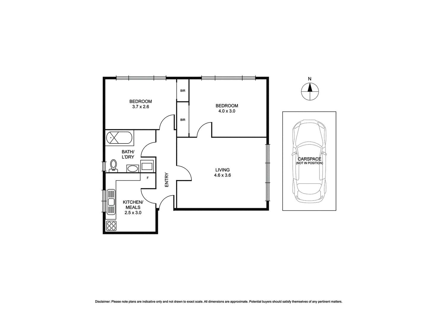 Floorplan of Homely apartment listing, 1/122 Glen Huntly Road, Elwood VIC 3184